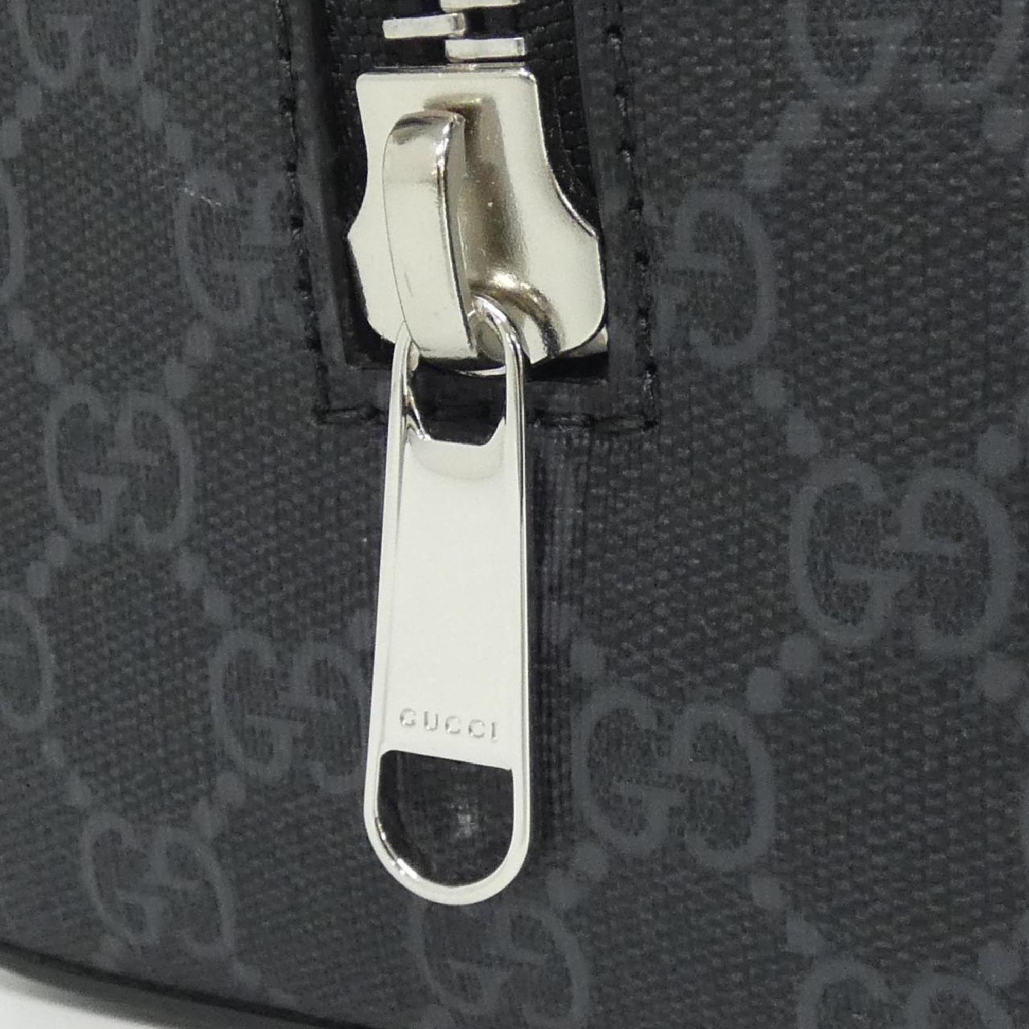 Gucci Black Gray Gg Supreme Canvas Clutch Bag Pouch (Pre-Owned)
