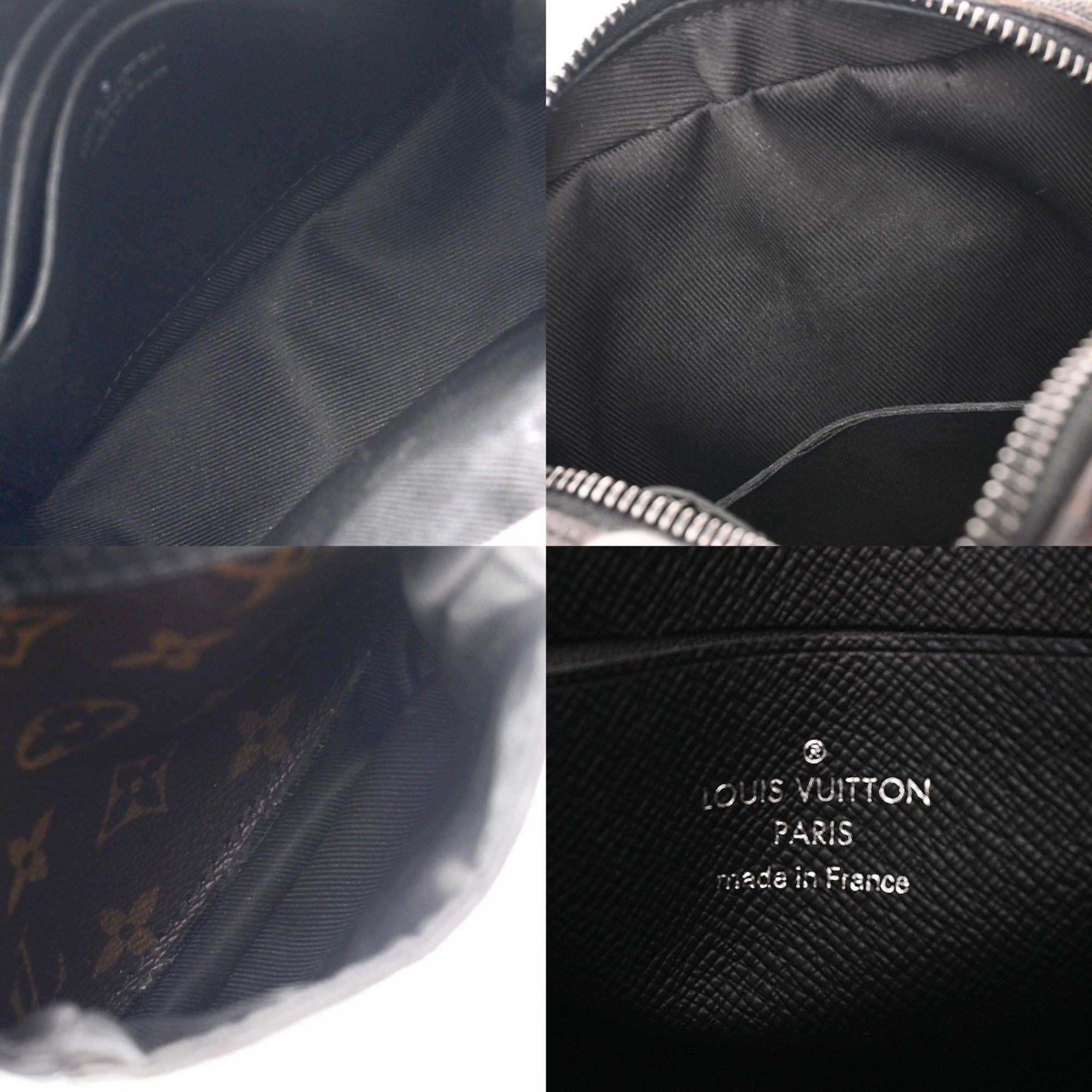 Louis Vuitton Black Brown Monogram Canvas Shoulder Bag (Pre-Owned)