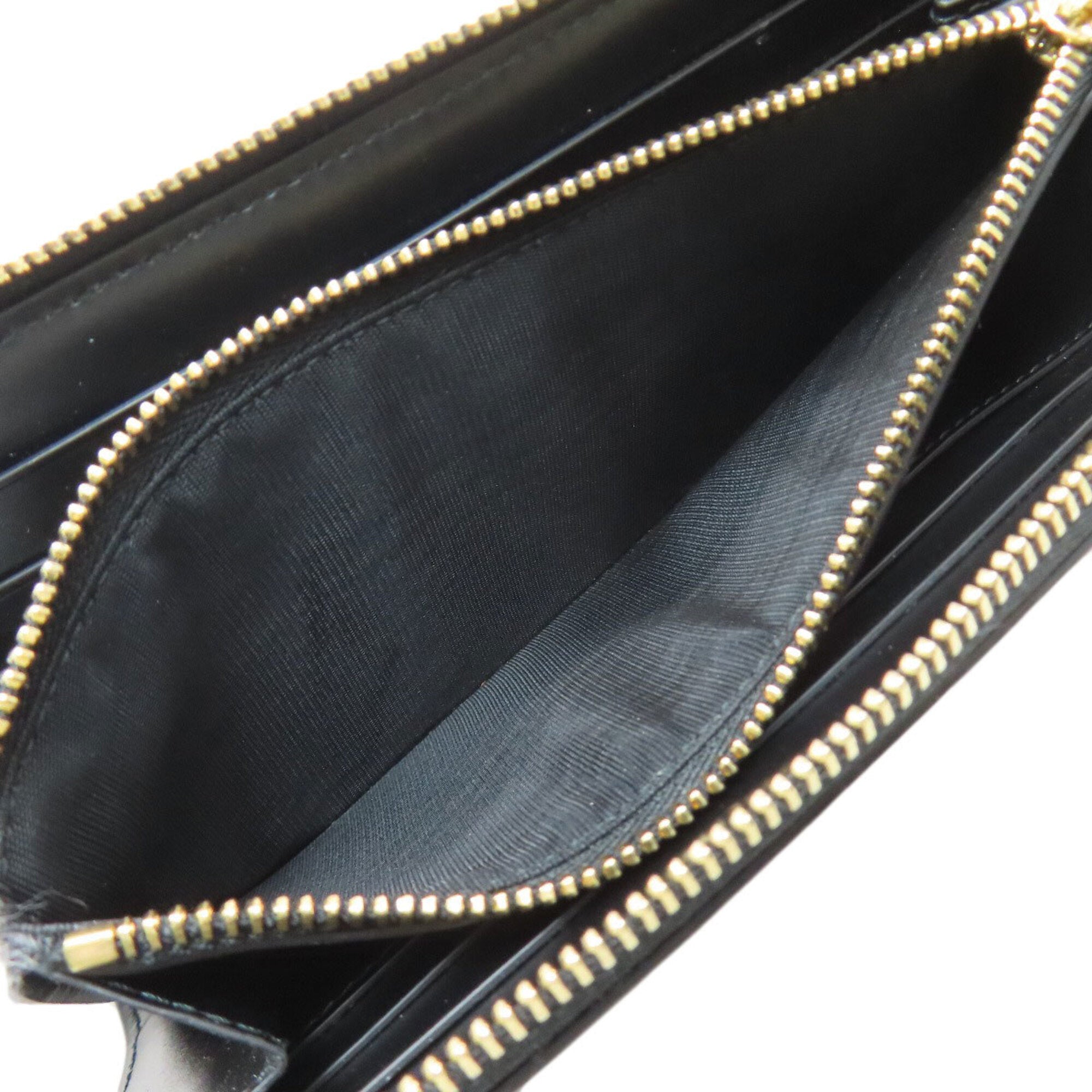 Bvlgari Black Leather Long Wallet (Bi-Fold) (Pre-Owned)