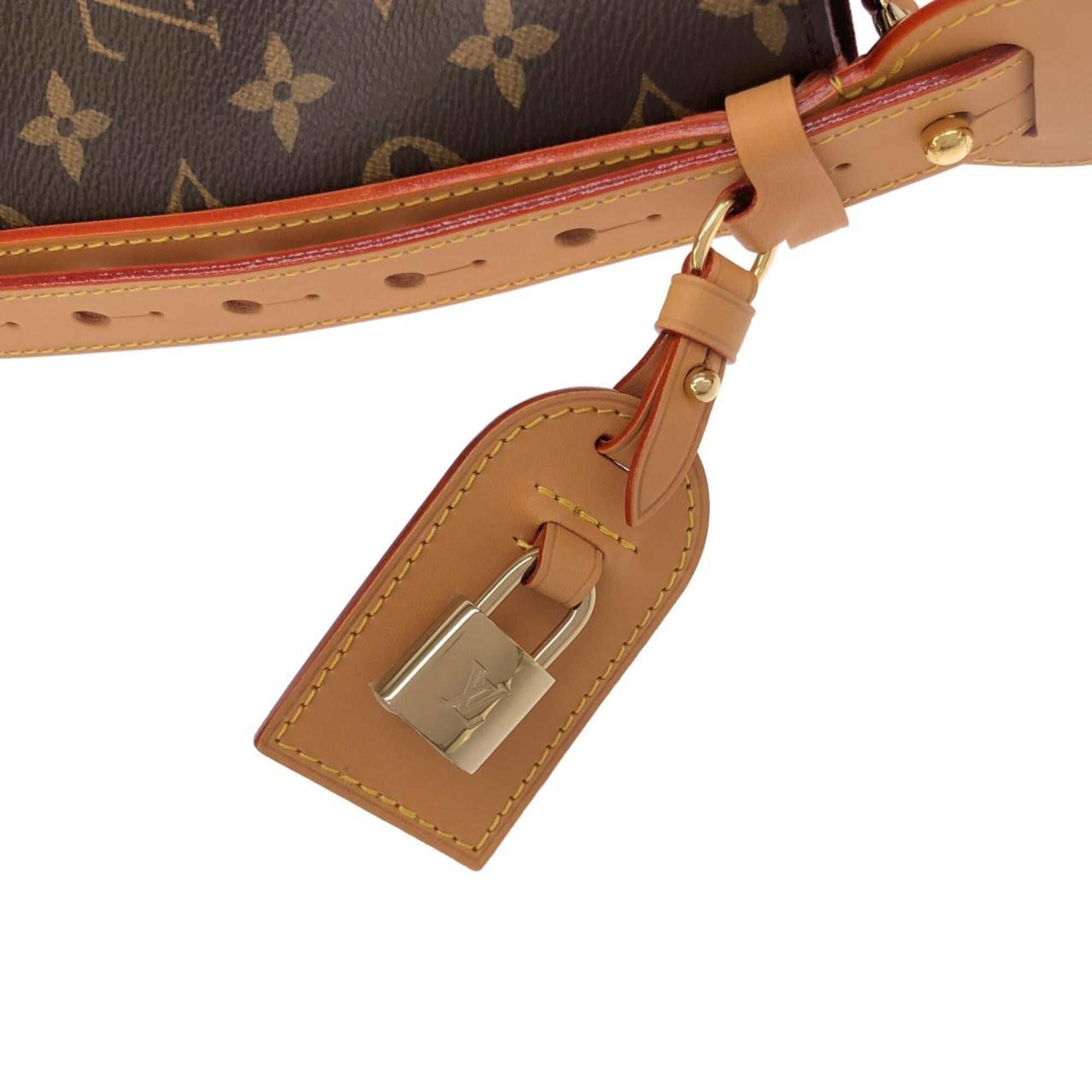 Louis Vuitton Monogram Marron Coated Canvas Pouch Shoulder Bag (Pre-Owned)