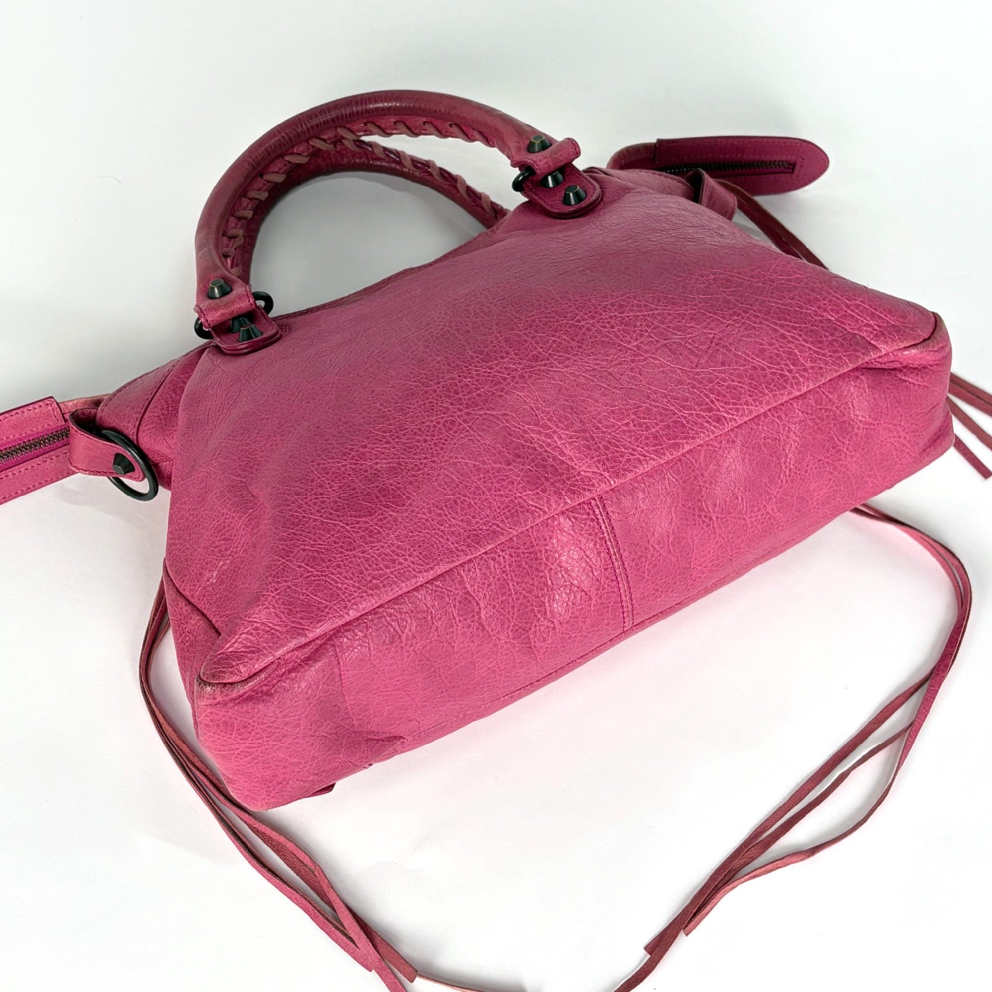 Balenciaga Pink Leather Handbag Shoulder Bag (Pre-Owned)