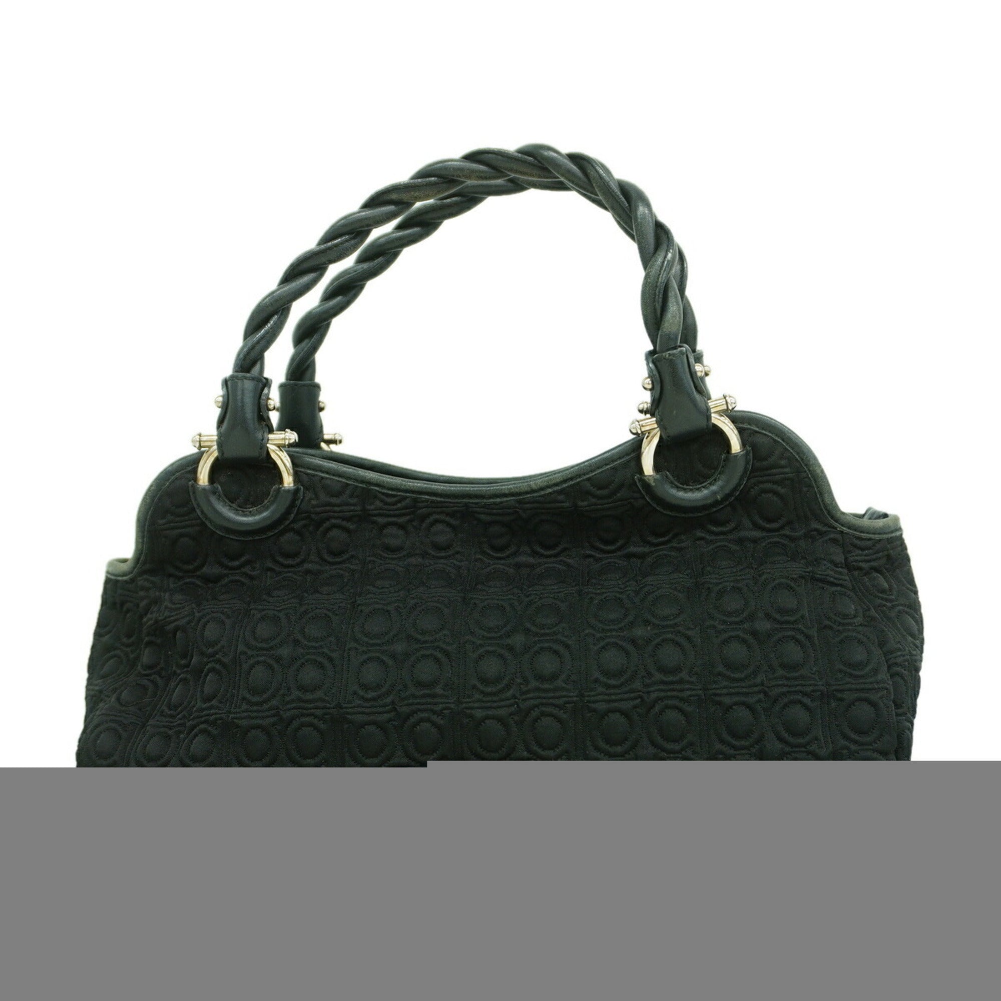 Salvatore Ferragamo Black Nylon Handbag (Pre-Owned)