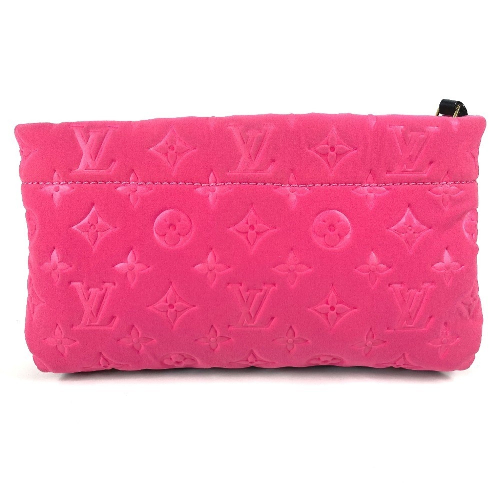 Louis Vuitton Black Galle Monogram Pink Monogram Clutch Bag Pouch (Pre-Owned)