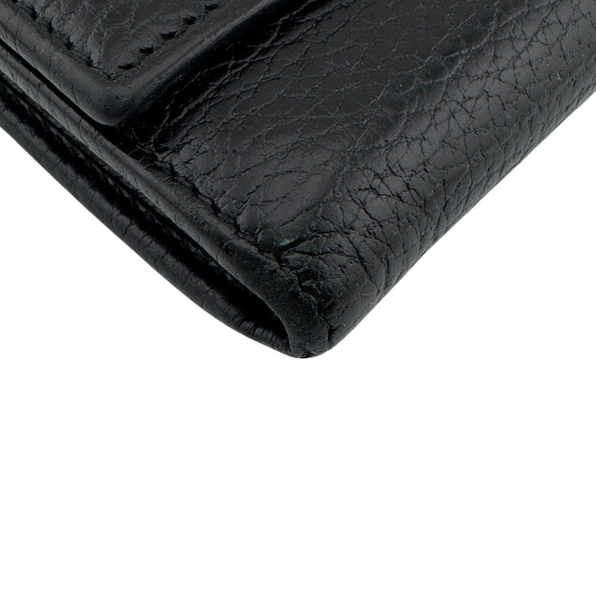 Gucci Black Leather Long Wallet (Bi-Fold) (Pre-Owned)