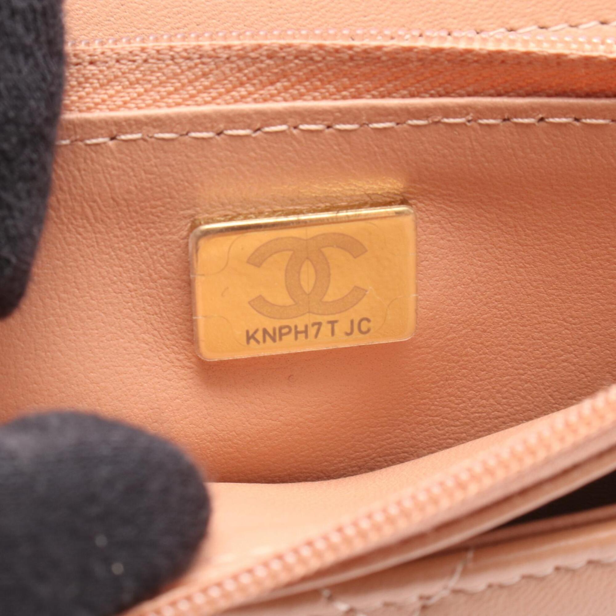 Chanel Pink Leather Handbag Shoulder Bag (Pre-Owned)
