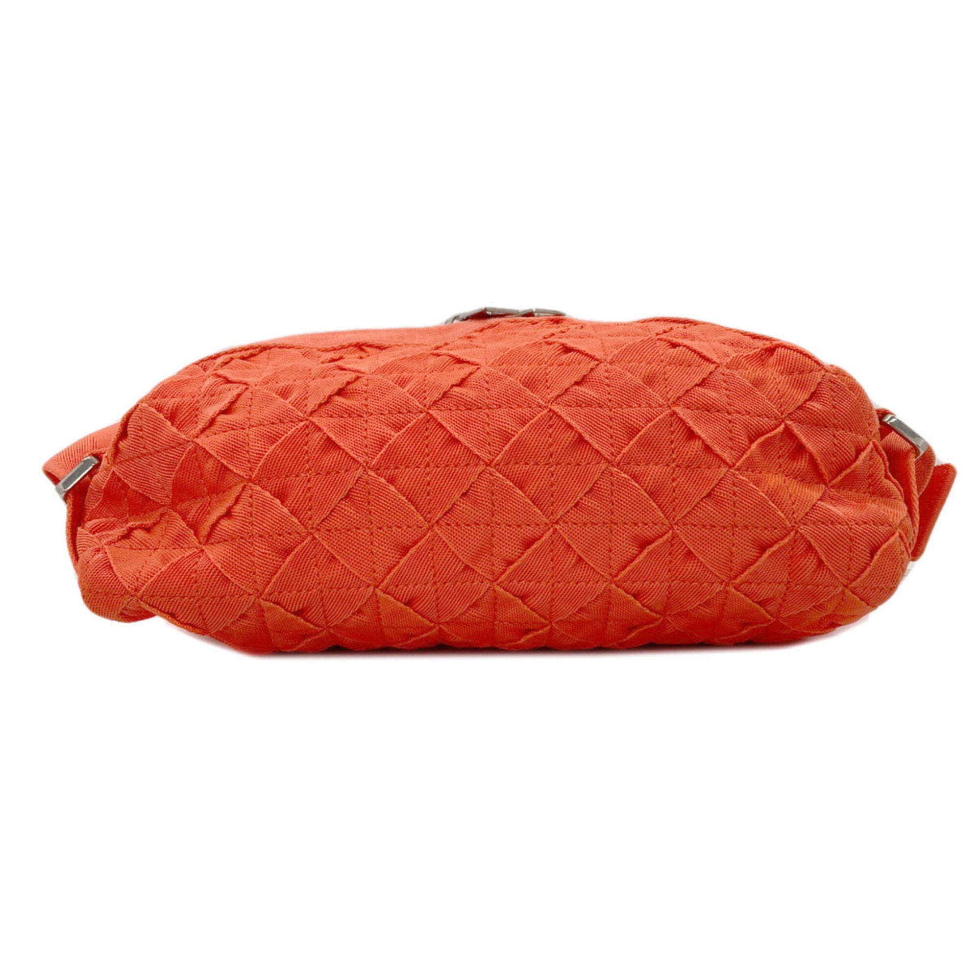 Bottega Veneta Orange Canvas Sling Bag (Pre-Owned)