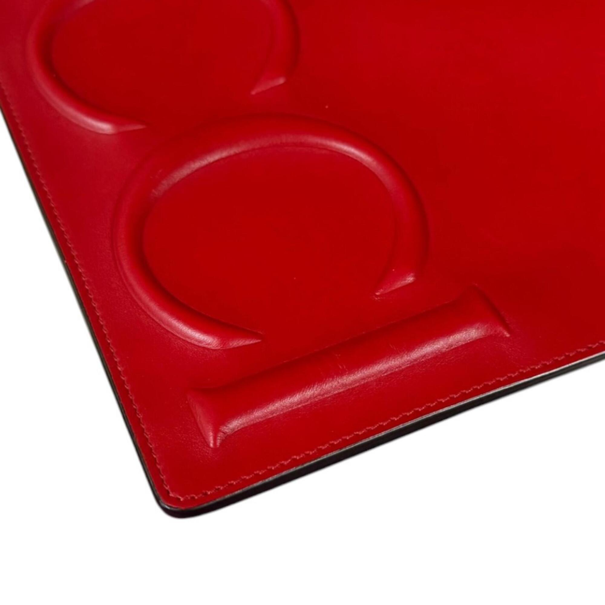 Gucci Daily Red Color Leather Clutch Bag Handbag (Pre-Owned)