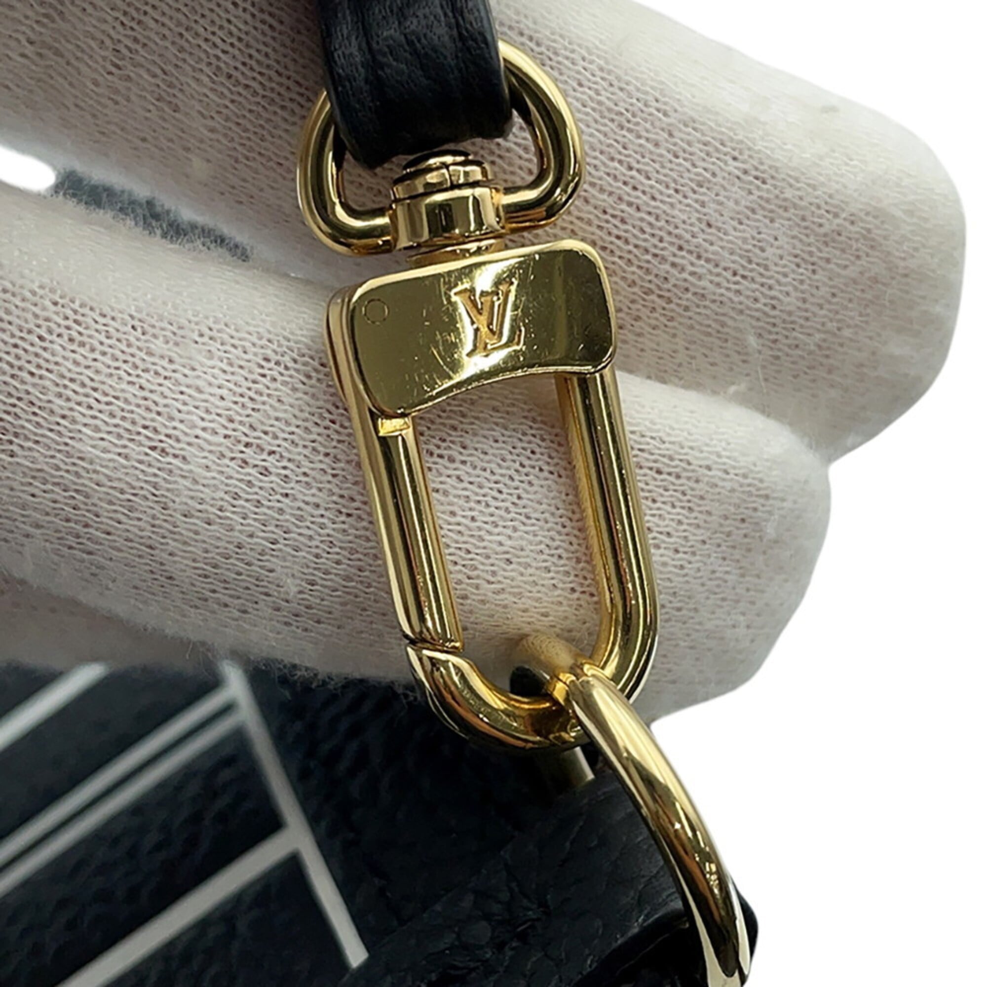Louis Vuitton Monogram Black Noir Monogram Leather Handbag Tote Bag (Pre-Owned)