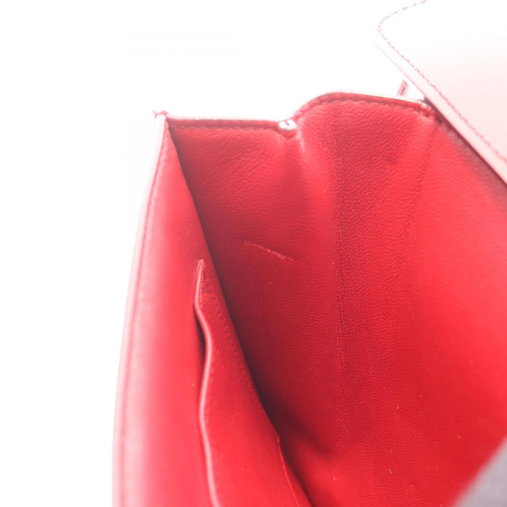 Celine Red Color Leather Handbag Shoulder Bag (Pre-Owned)