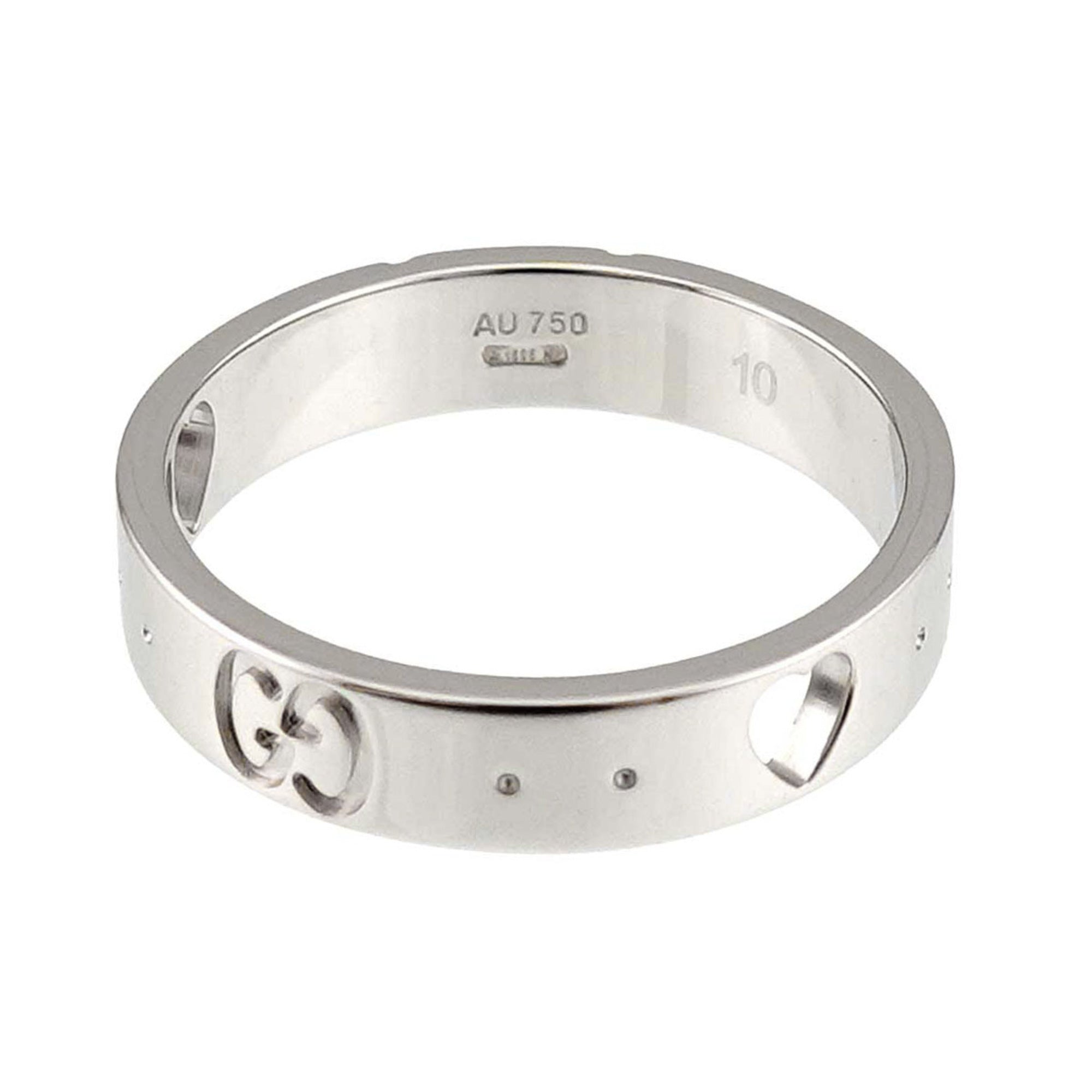 Gucci White Gold (18K) Band Ring (Pre-Owned)