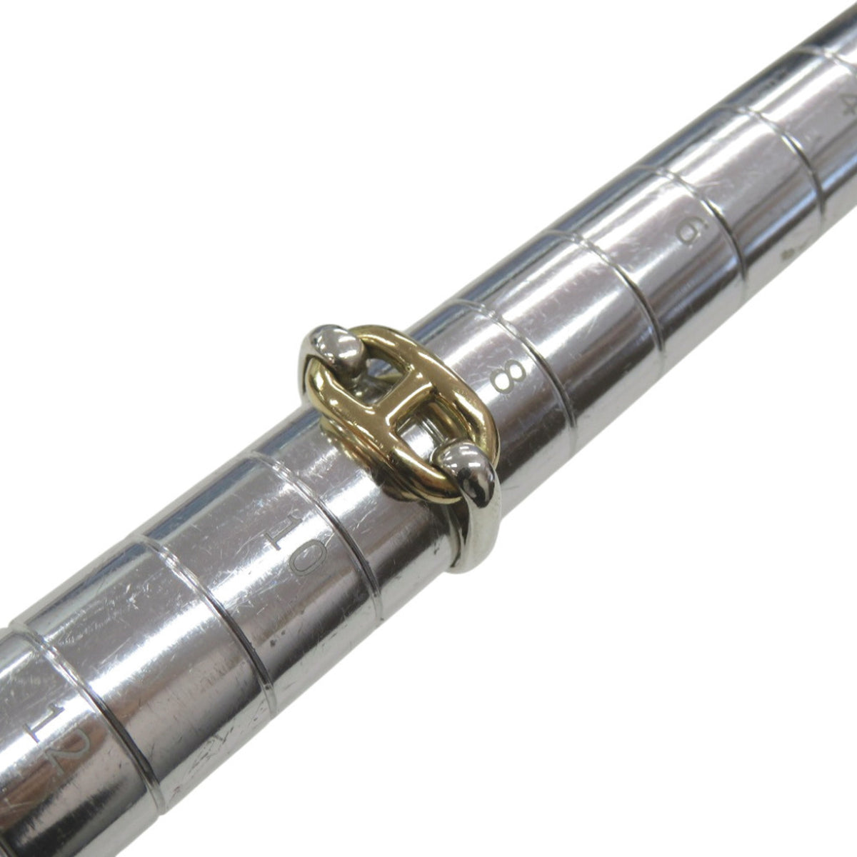 Hermes Gold Silver Gold (18K) Silver 925 Band Ring (Pre-Owned)