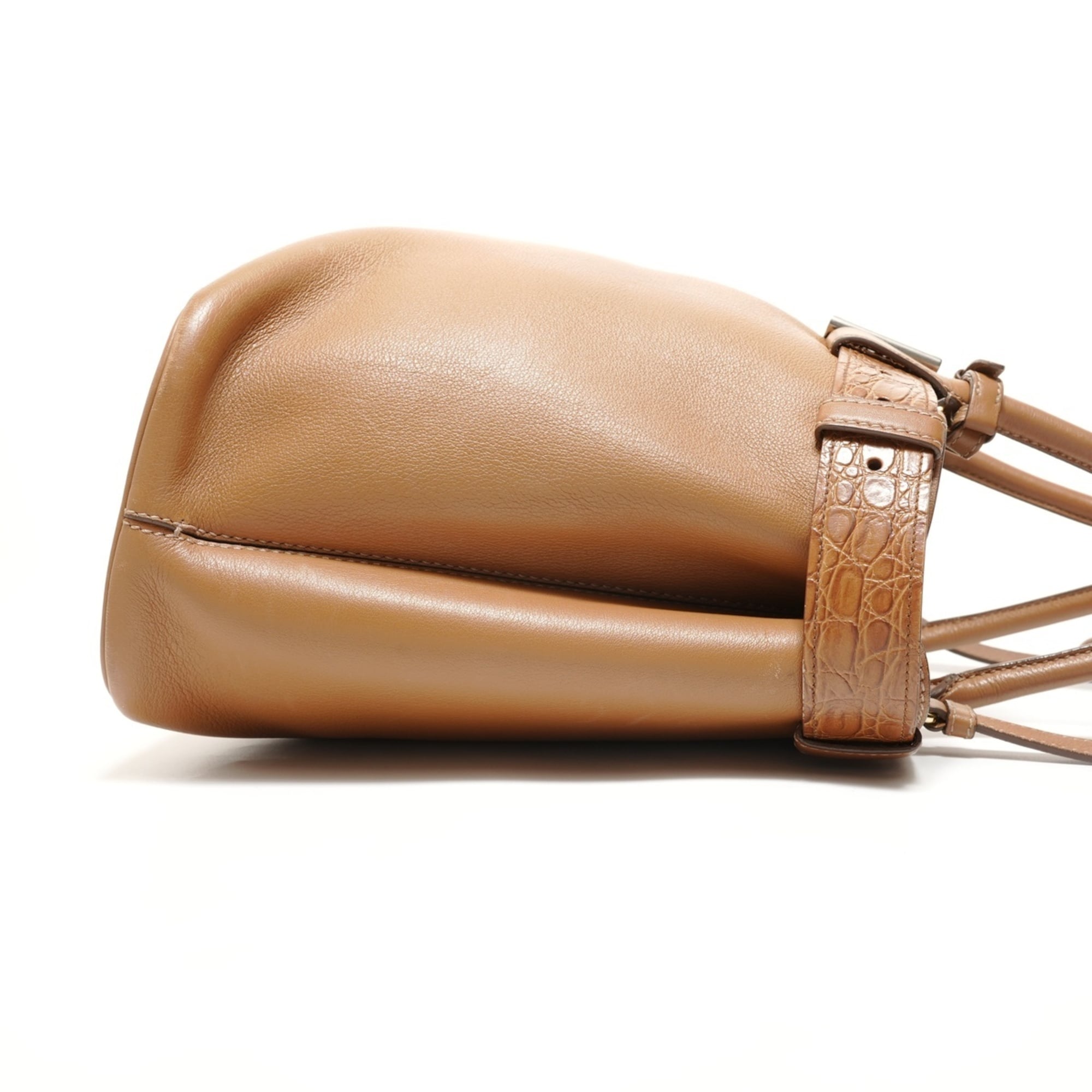 Prada Brown Leather Handbag (Pre-Owned)