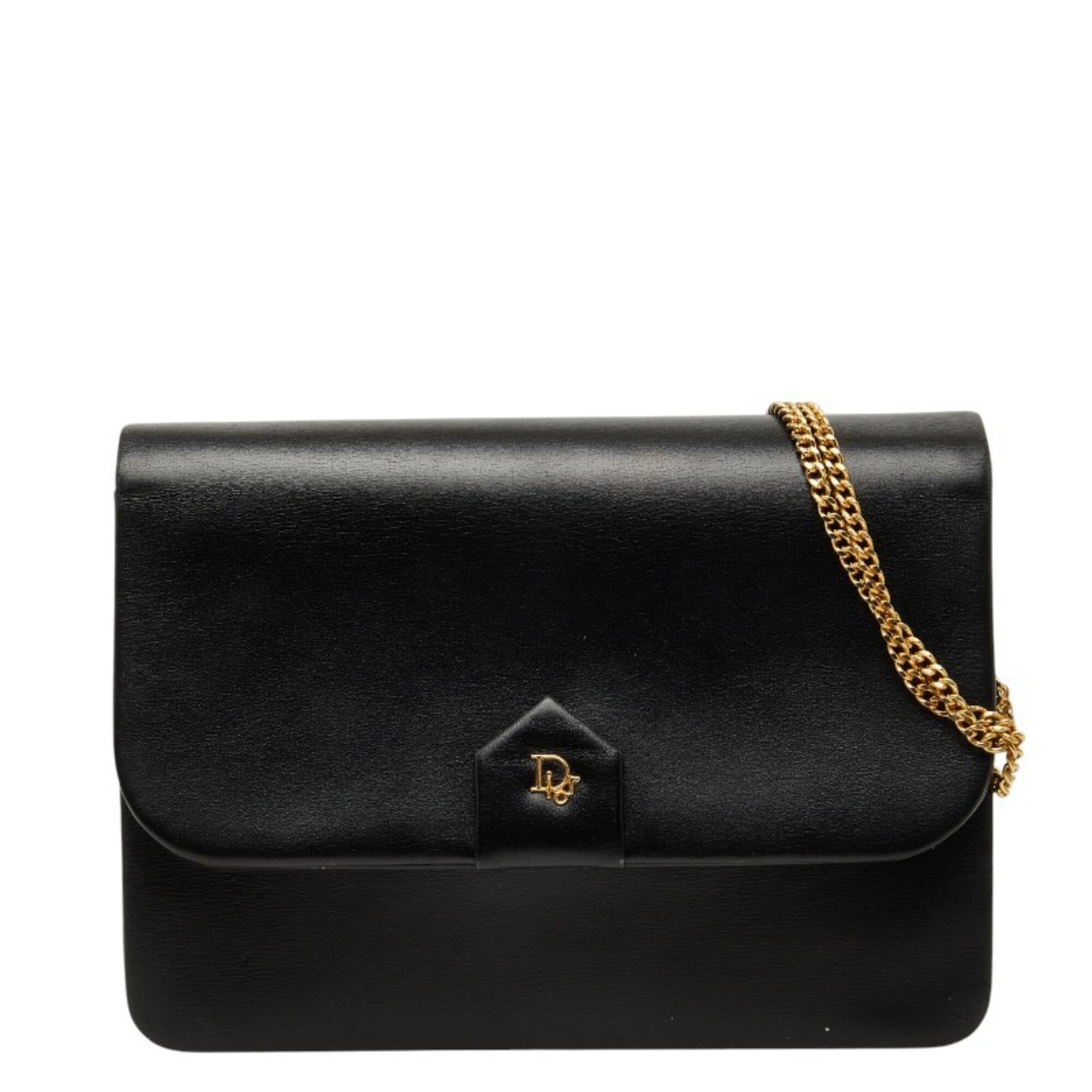 Christian Dior Black Leather Shoulder Bag (Pre-Owned)