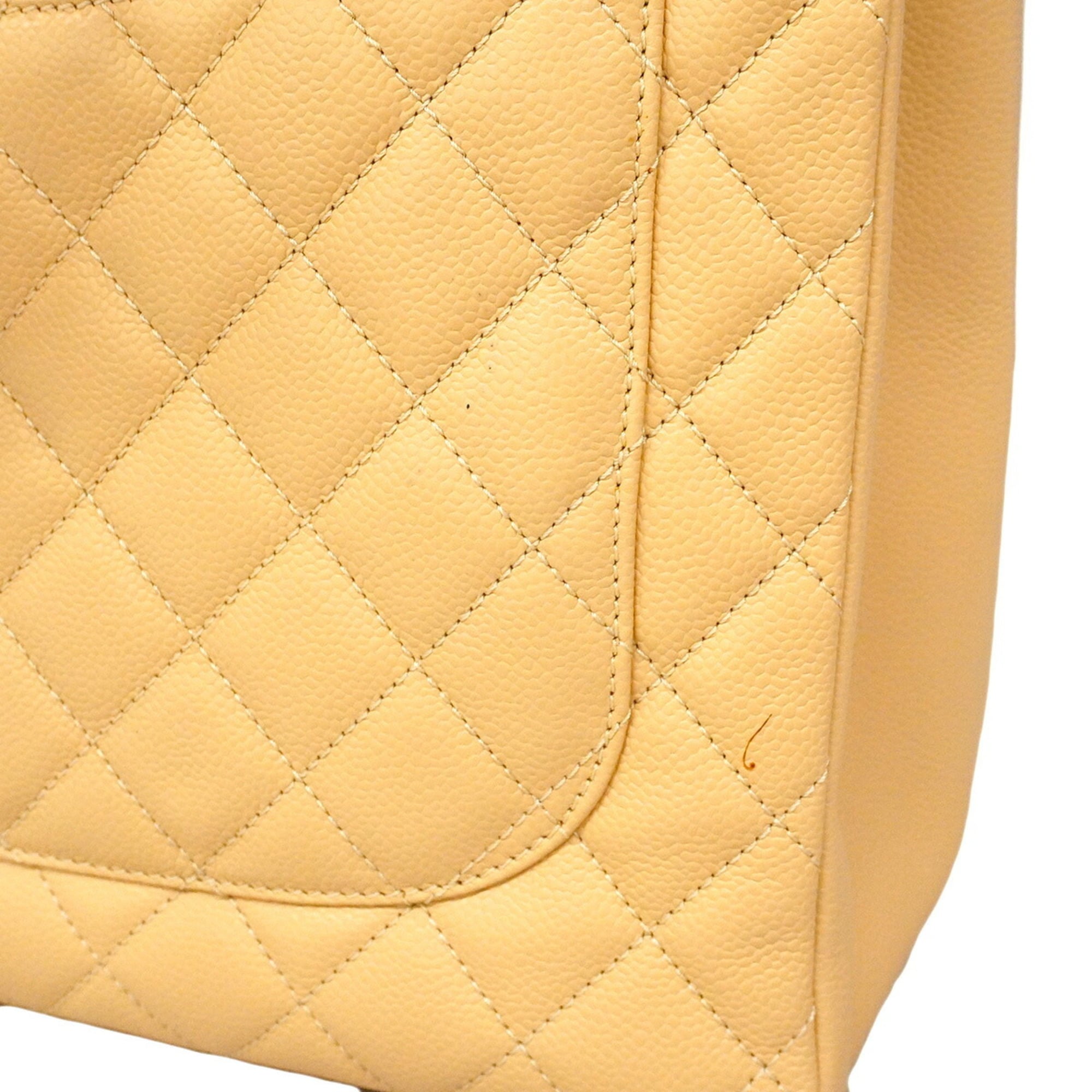 Chanel Beige Grained Calfskin Tote Bag (Pre-Owned)