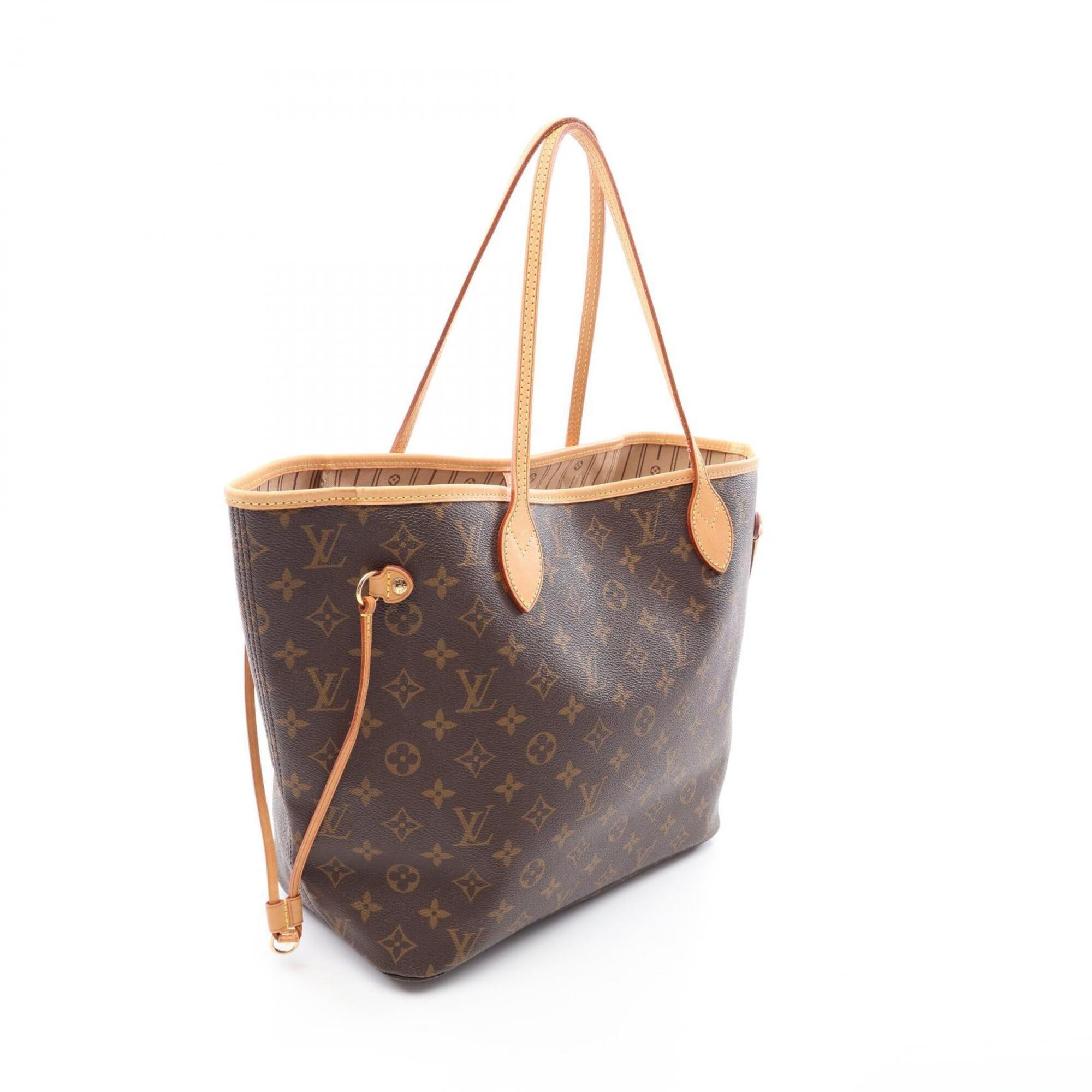 Louis Vuitton Brown Coated Canvas Leather Handbag Tote Bag (Pre-Owned)