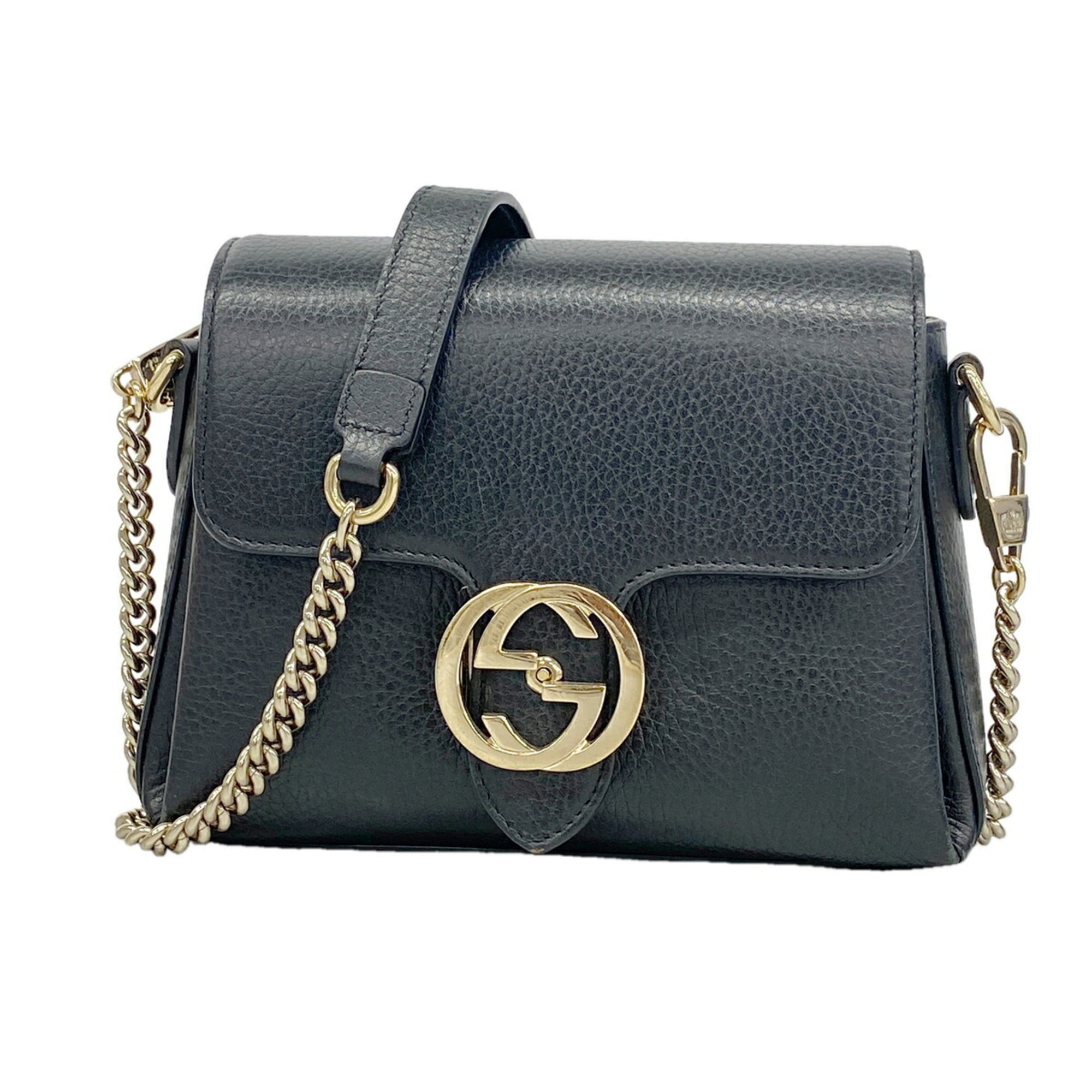 Gucci Black Leather Shoulder Bag (Pre-Owned)