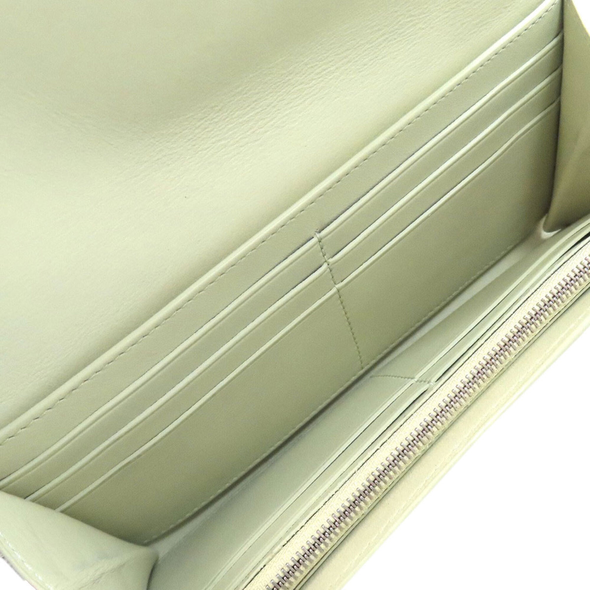 Loewe Light Green Leather Long Wallet (Bi-Fold) (Pre-Owned)