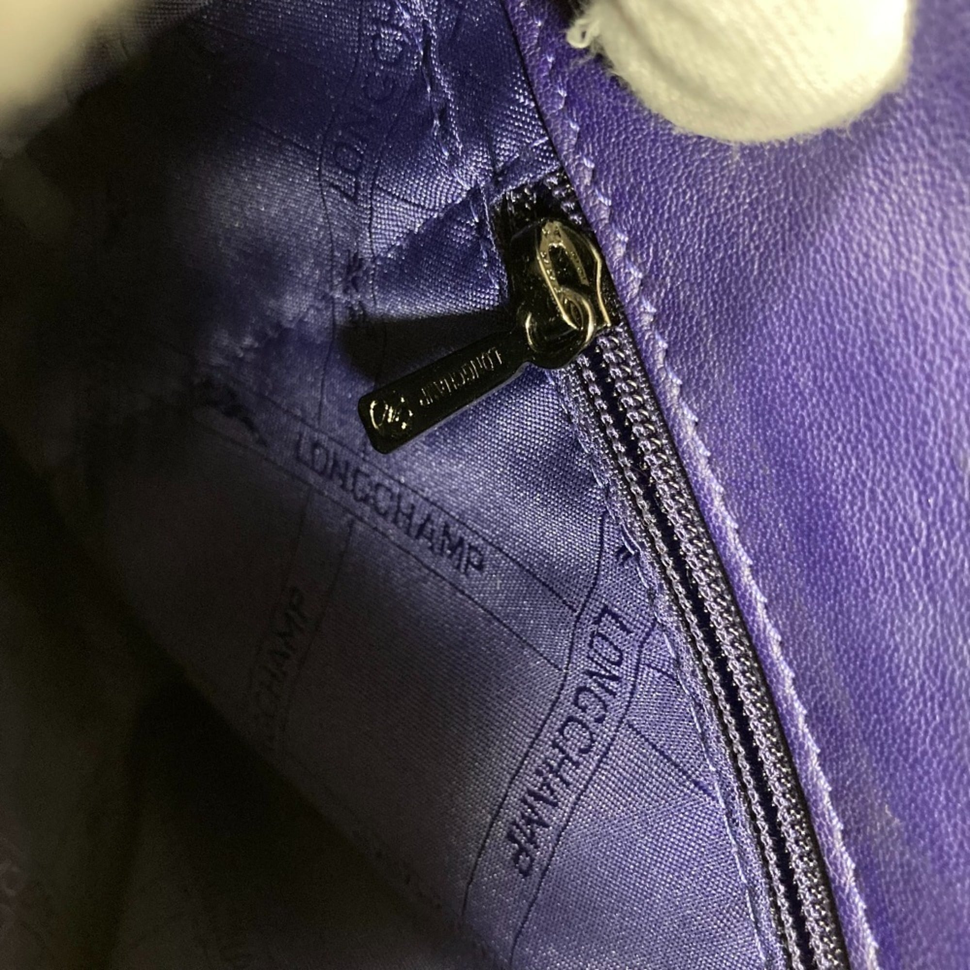 Longchamp Purple Handbag Tote Bag (Pre-Owned)