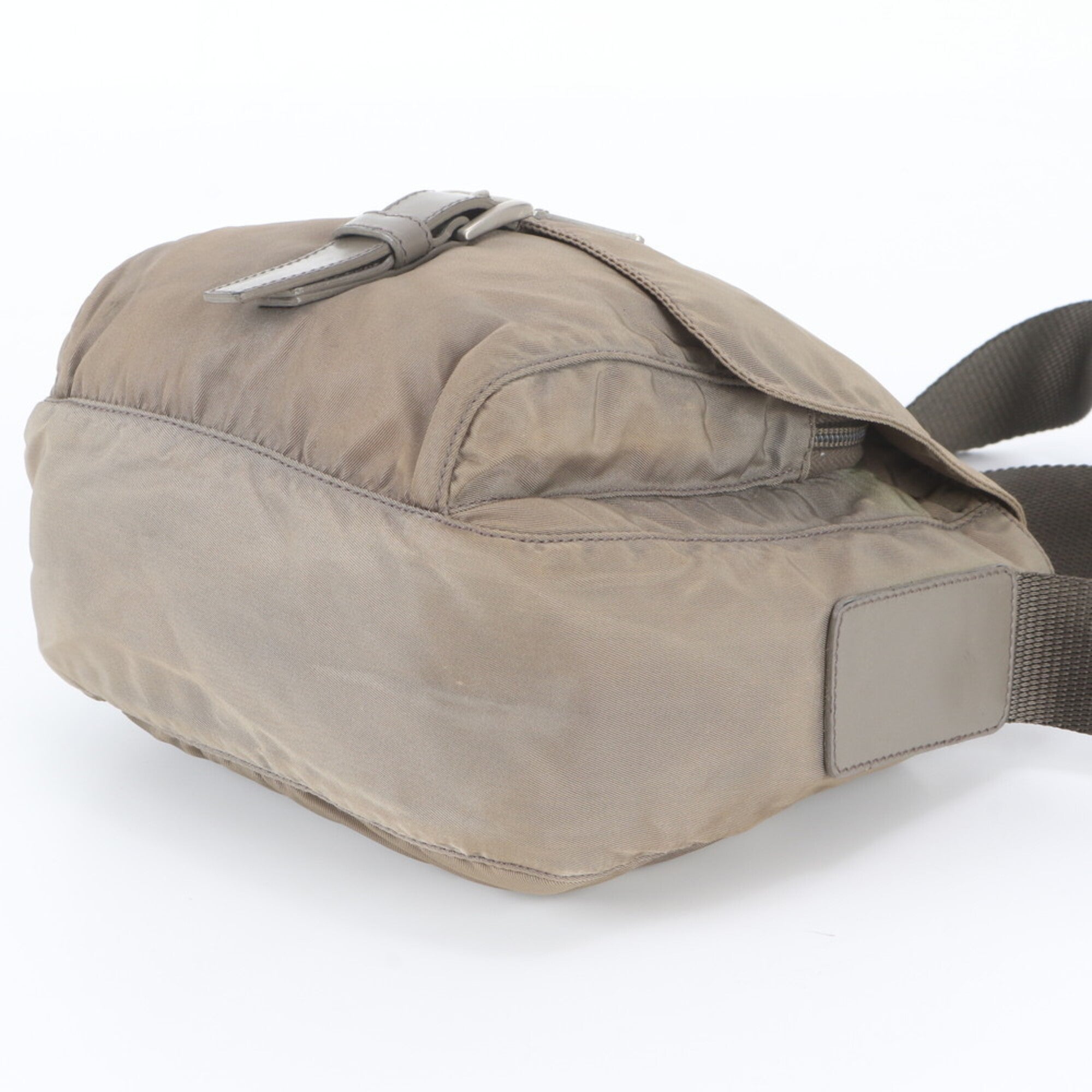 Prada Khaki Messenger Bag Shoulder Bag (Pre-Owned)