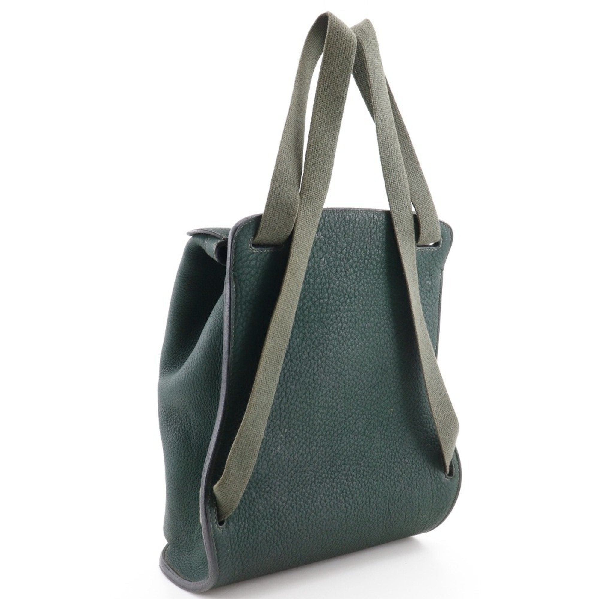 Hermes Green Leather Backpack (Pre-Owned)
