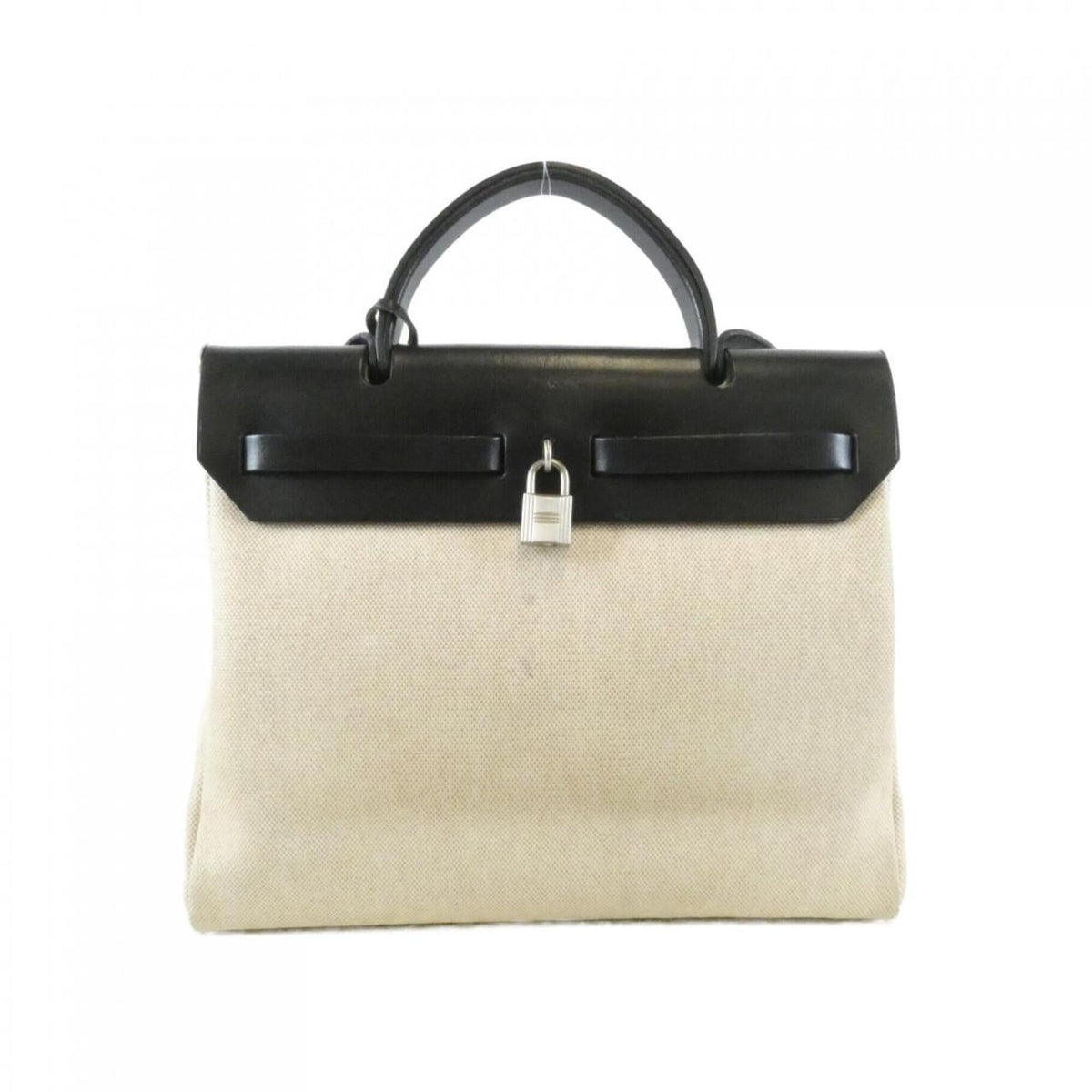 Hermes Black Toile H Handbag (Pre-Owned)