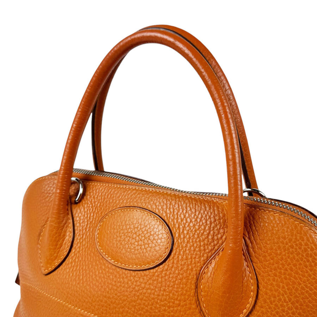 Hermes Orange Taurillon Clemence Leather Handbag Shoulder Bag (Pre-Owned)