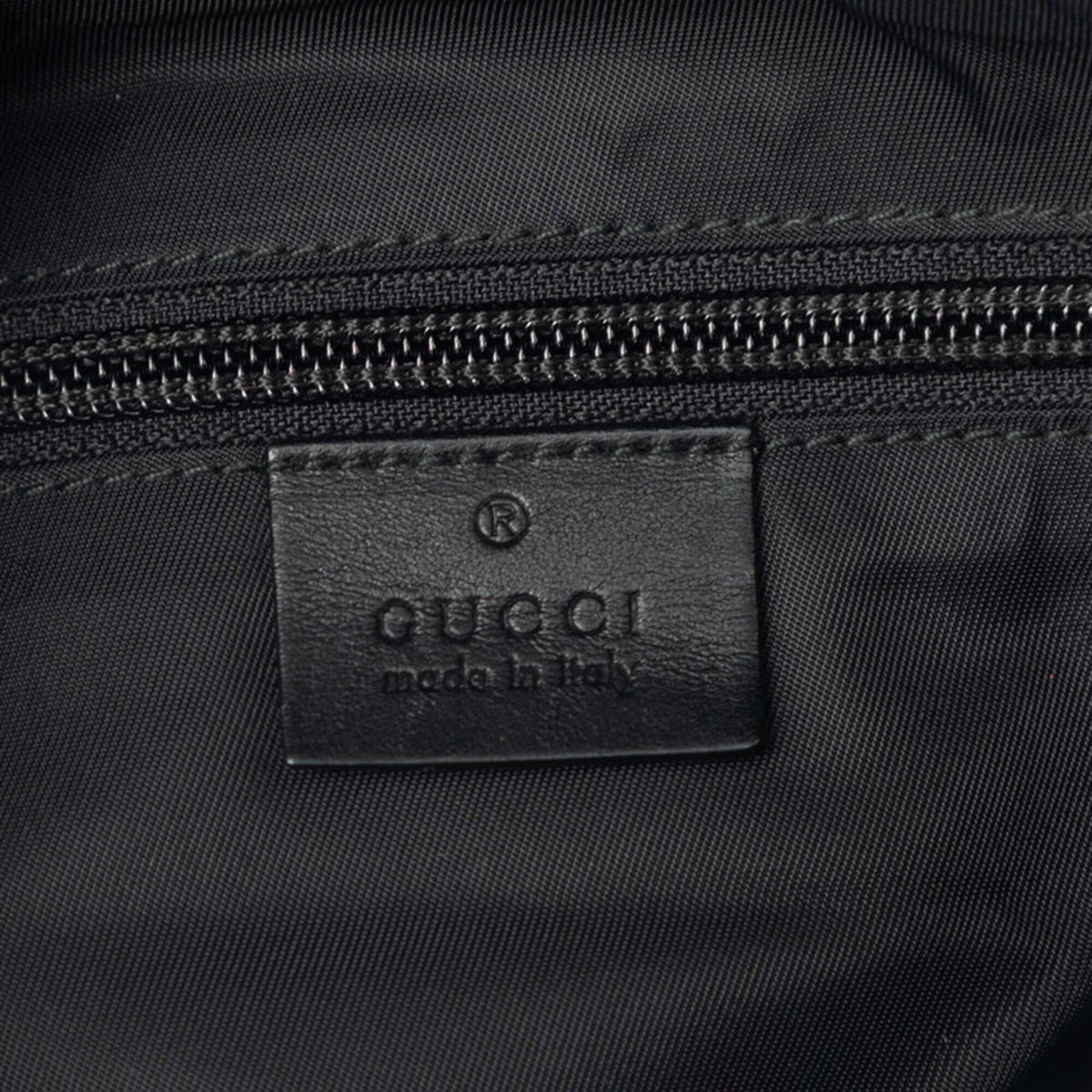 Gucci Sherry Line Black Canvas Shoulder Bag Sling Bag (Pre-Owned)
