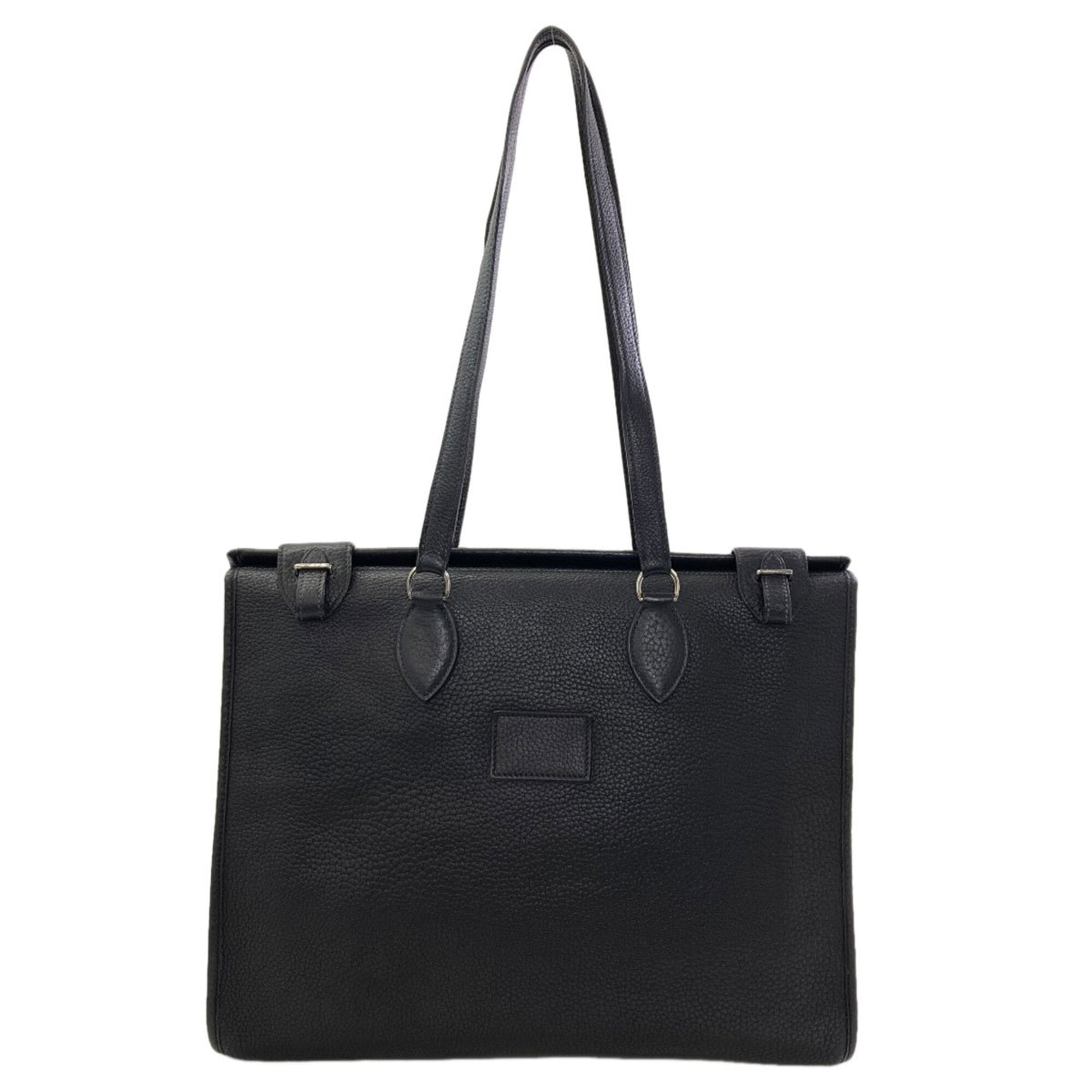 Hermes Black Leather Tote Bag (Pre-Owned)