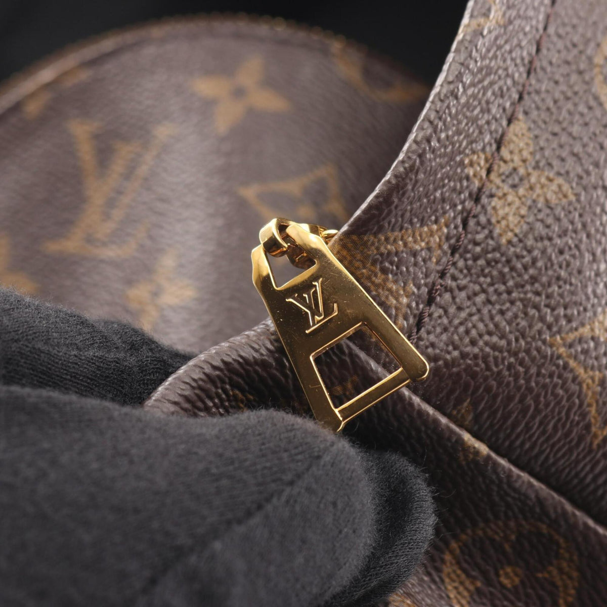 Louis Vuitton Black Brown Coated Canvas Leather Backpack Handbag (Pre-Owned)