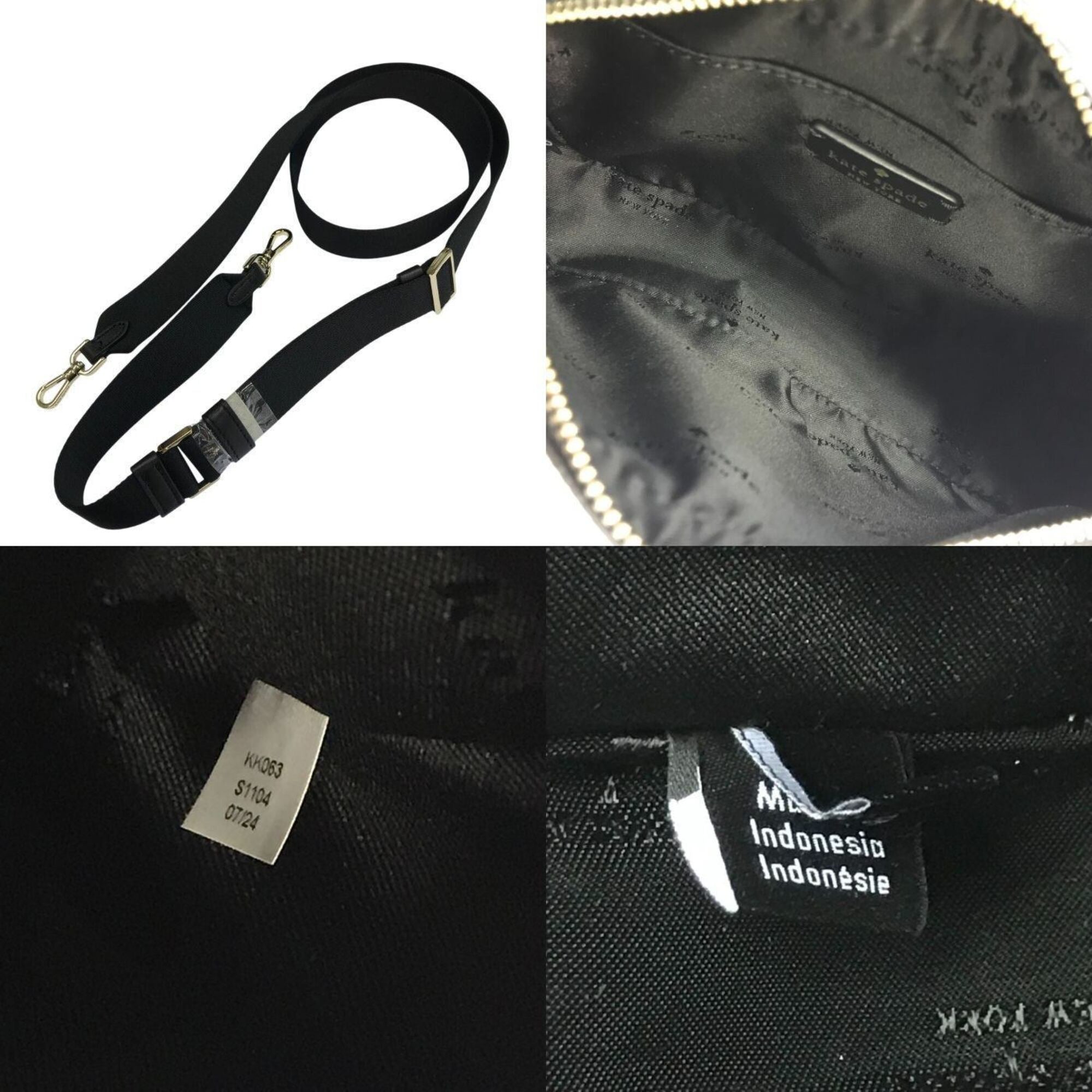 Kate Spade Black White Pvc Leather Shoulder Bag (Pre-Owned)