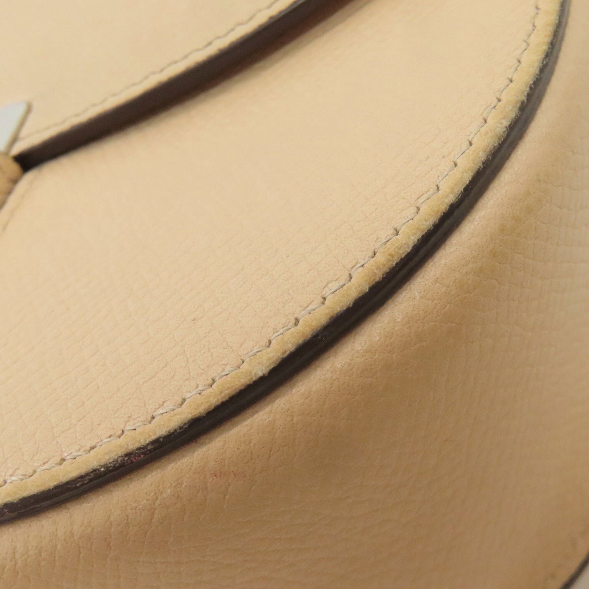 Celine Beige Leather Shoulder Bag (Pre-Owned)
