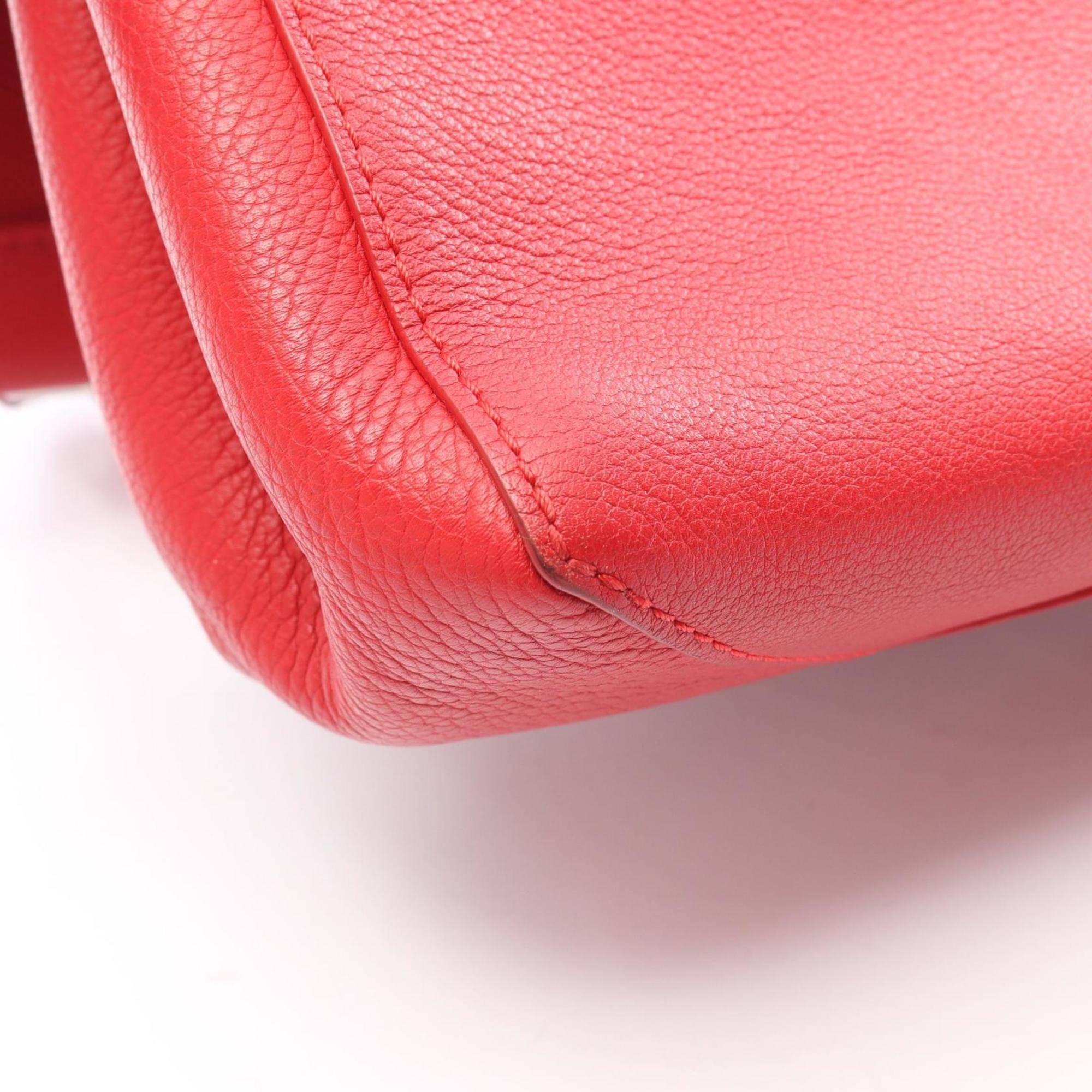 Louis Vuitton Red Color Ruby Leather Handbag (Pre-Owned)