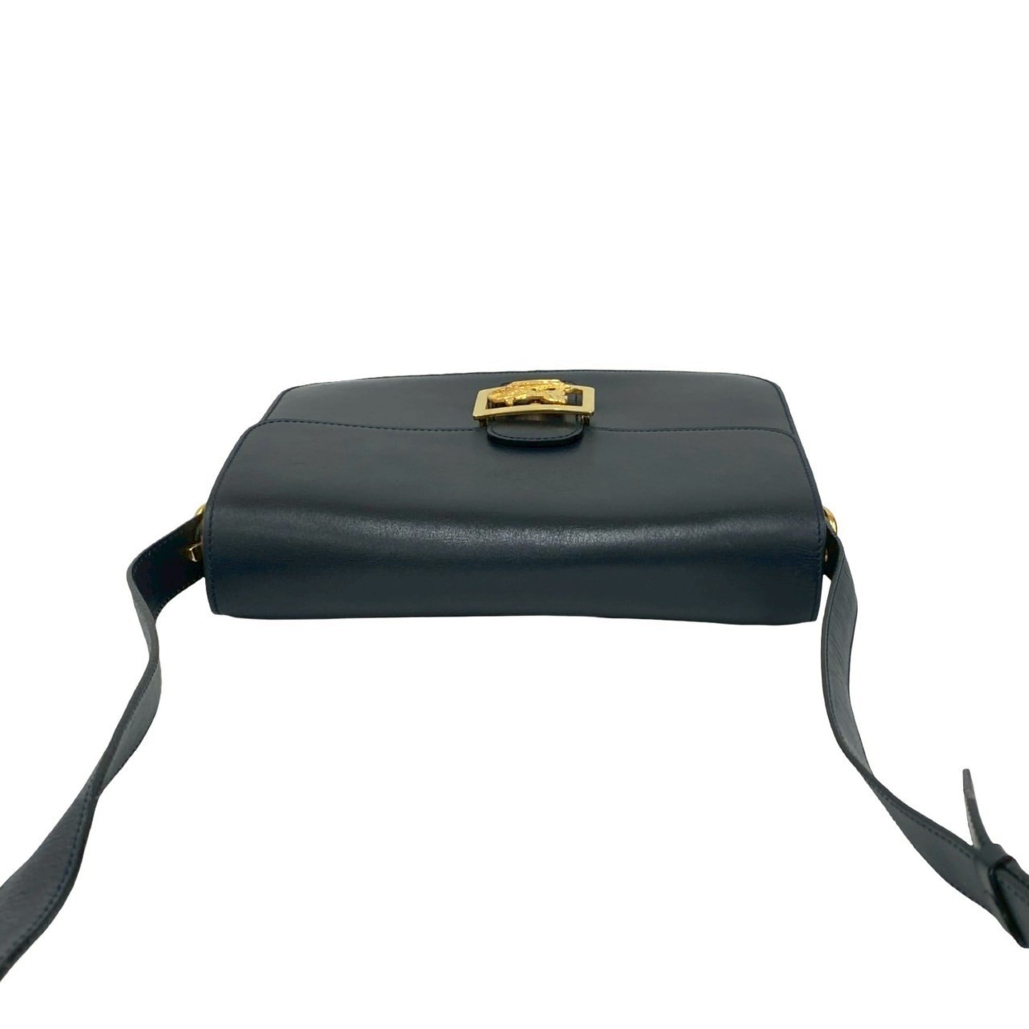 Celine Navy Leather Pochette Shoulder Bag (Pre-Owned)