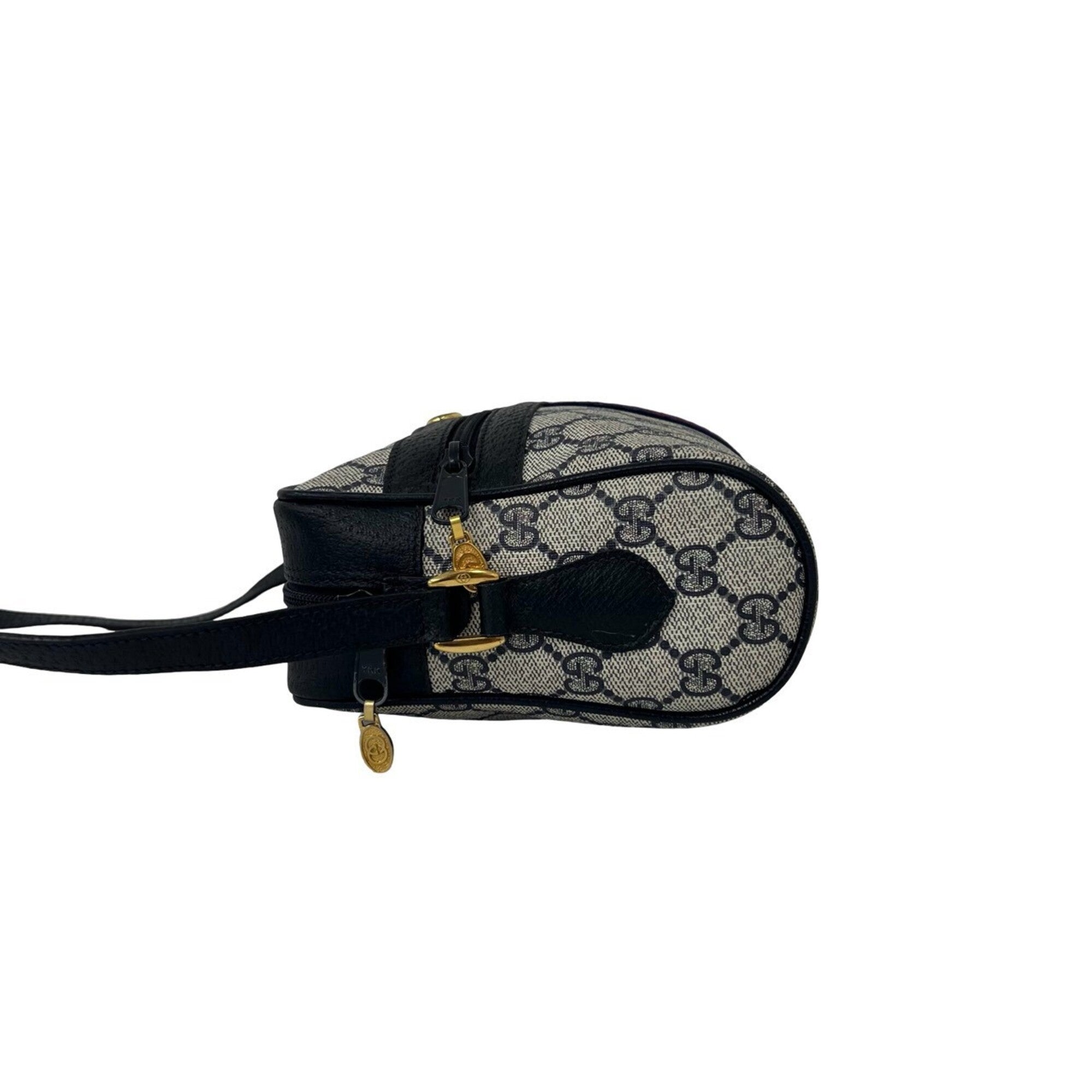 Gucci Navy Red Color Leather Pvc Shoulder Bag (Pre-Owned)