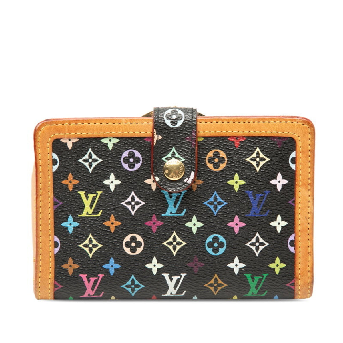 Louis Vuitton Black Multi-Color Pvc Leather Wallet (Bi-Fold) (Pre-Owned)