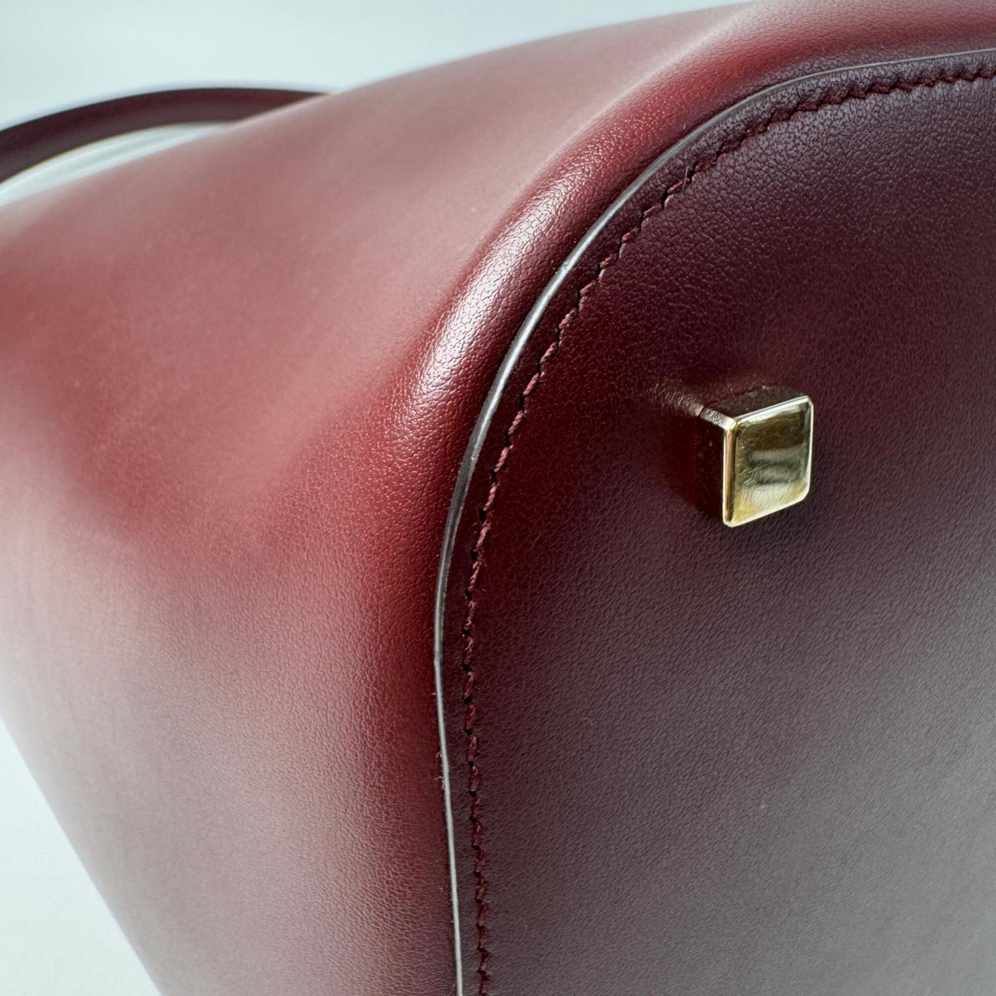 Cartier Bordeaux Leather Shoulder Bag (Pre-Owned)