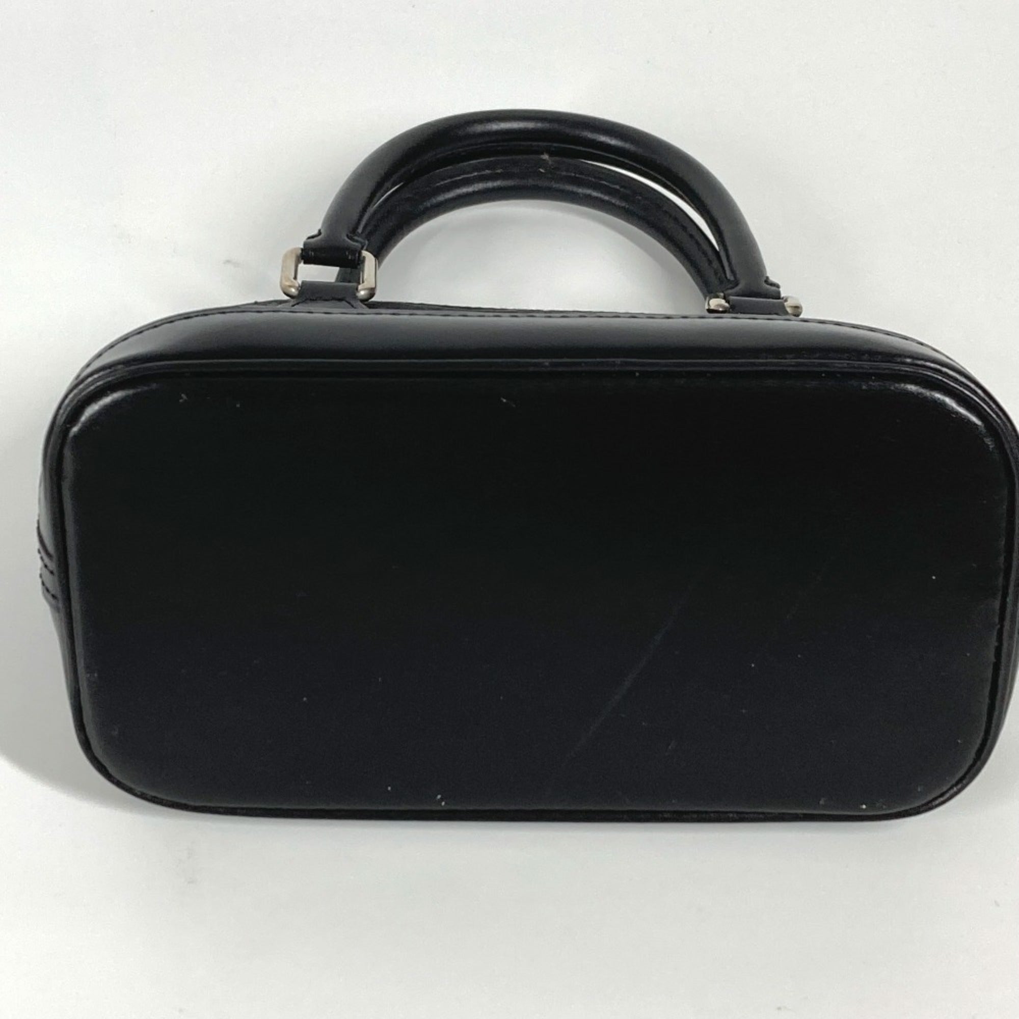 Louis Vuitton Black Noir Satin Leather Handbag (Pre-Owned)
