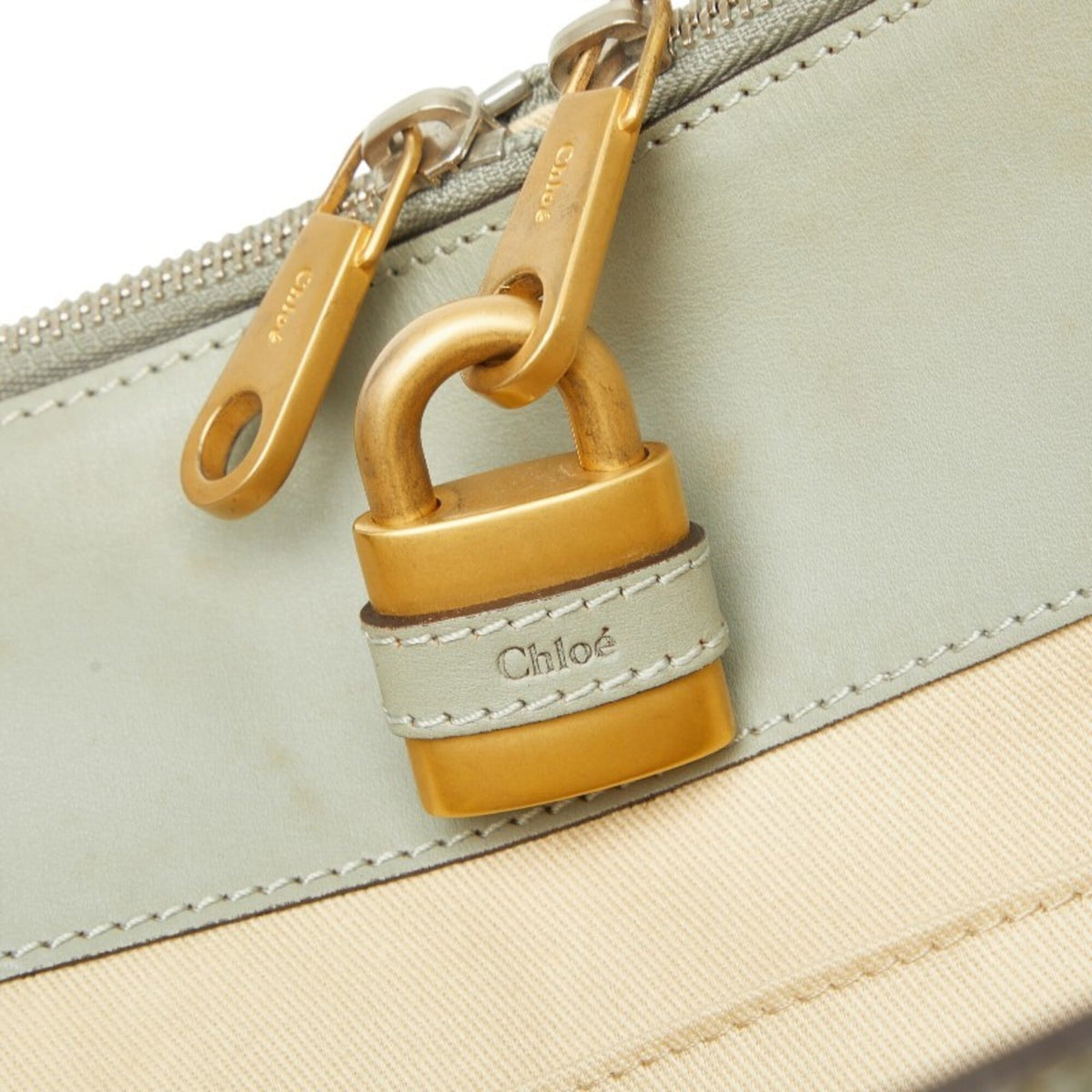 Chloé Green Leather Handbag Tote Bag (Pre-Owned)