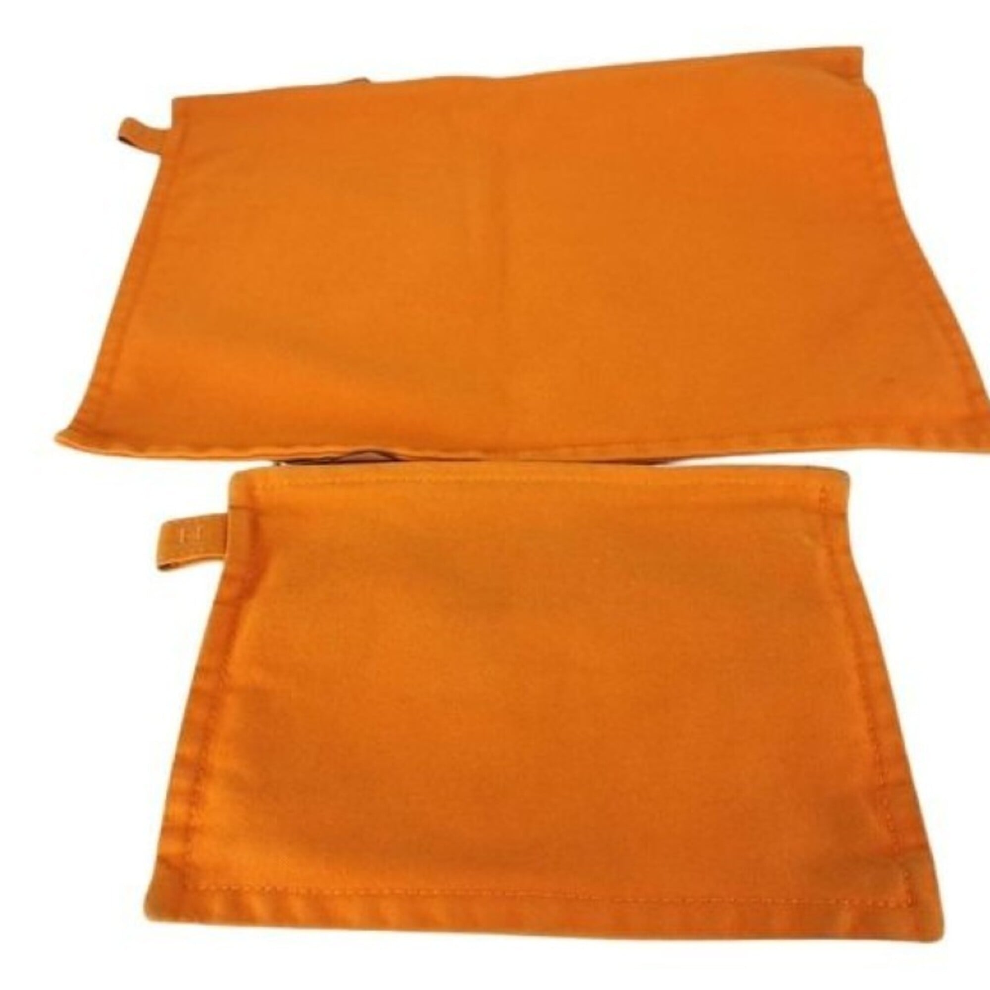 Hermes Orange Canvas Pouch (Pre-Owned)
