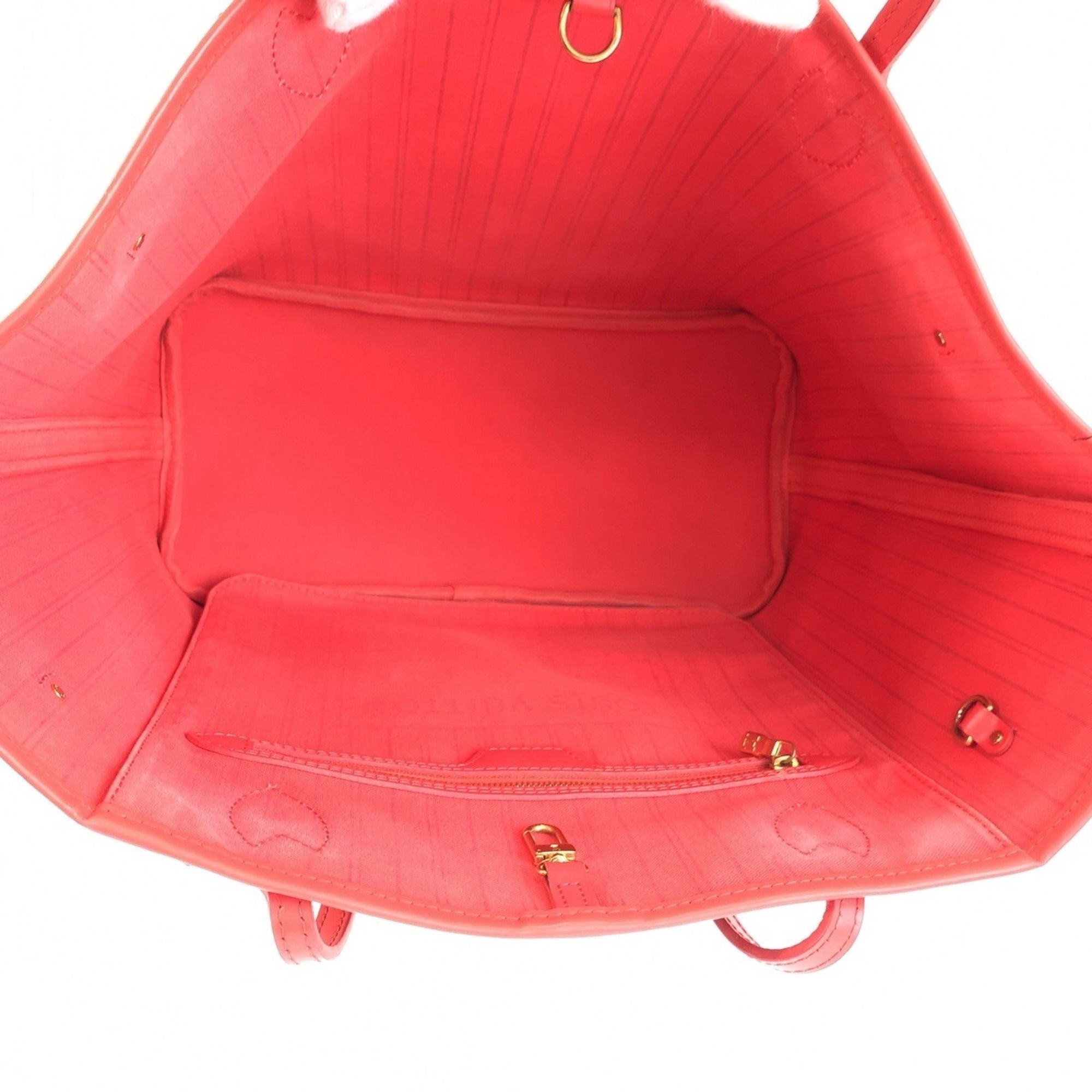 Louis Vuitton Brown Monogram Red Color Monogram Shoulder Bag Tote Bag (Pre-Owned)