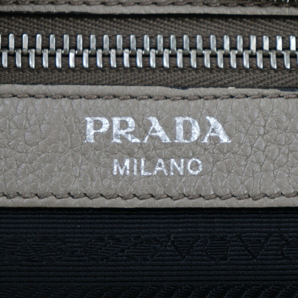 Prada Gray Handbag Shoulder Bag Tote Bag (Pre-Owned)
