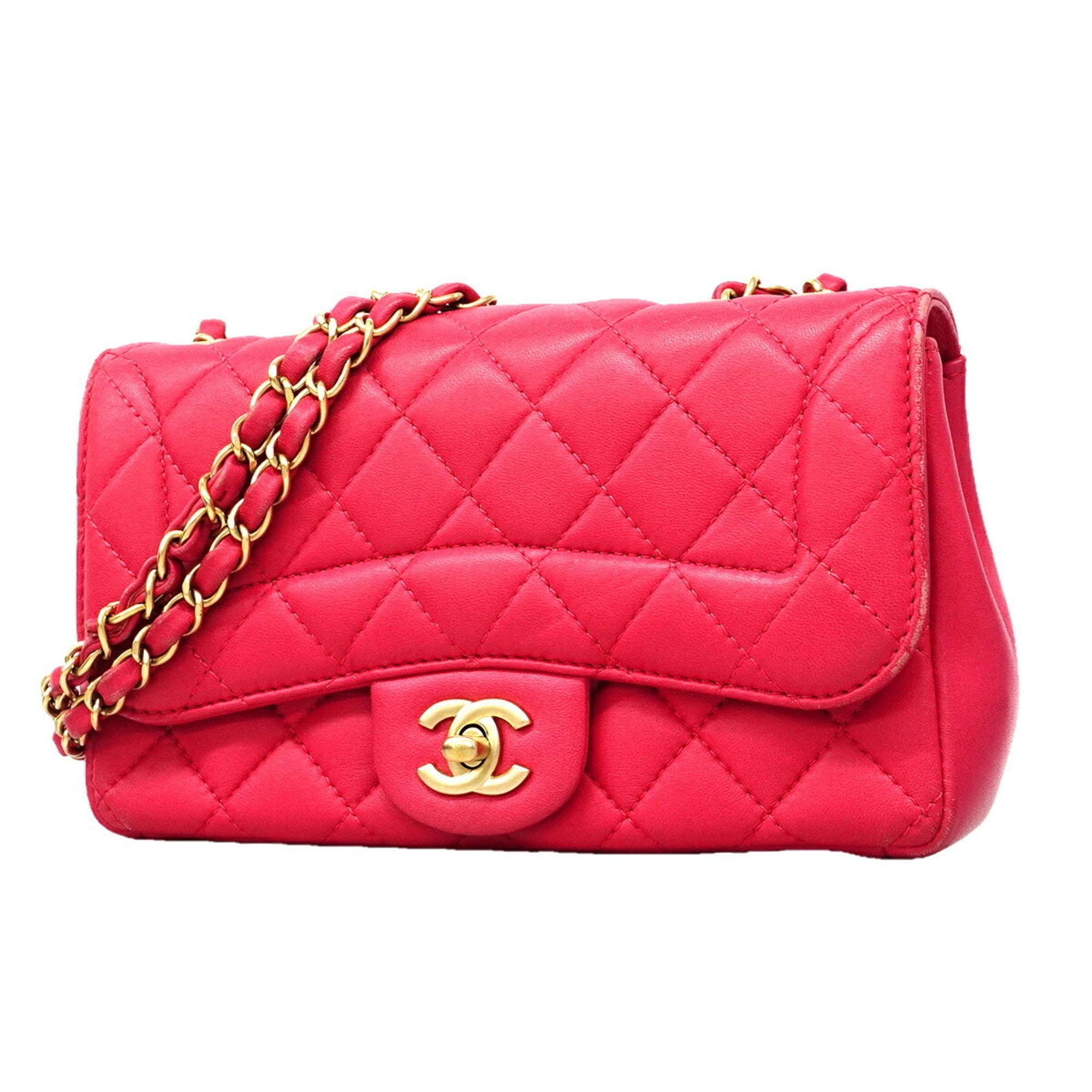 Chanel Pink Leather Shoulder Bag (Pre-Owned)