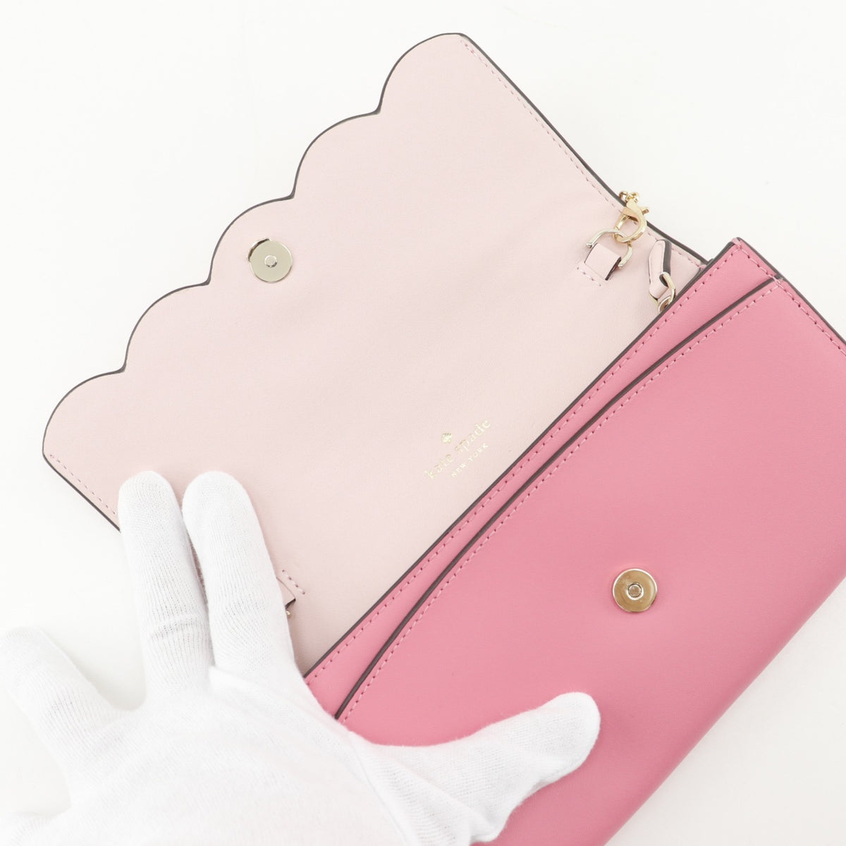 Kate Spade Pink Leather Chain/Shoulder Wallet (Pre-Owned)