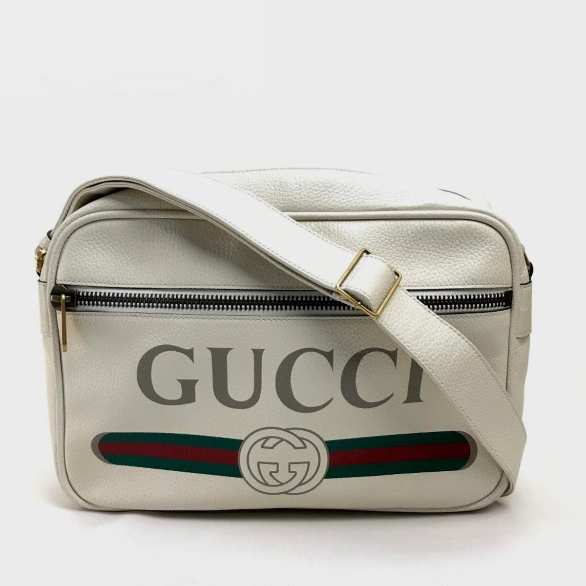 Gucci White Leather Shoulder Bag (Pre-Owned)