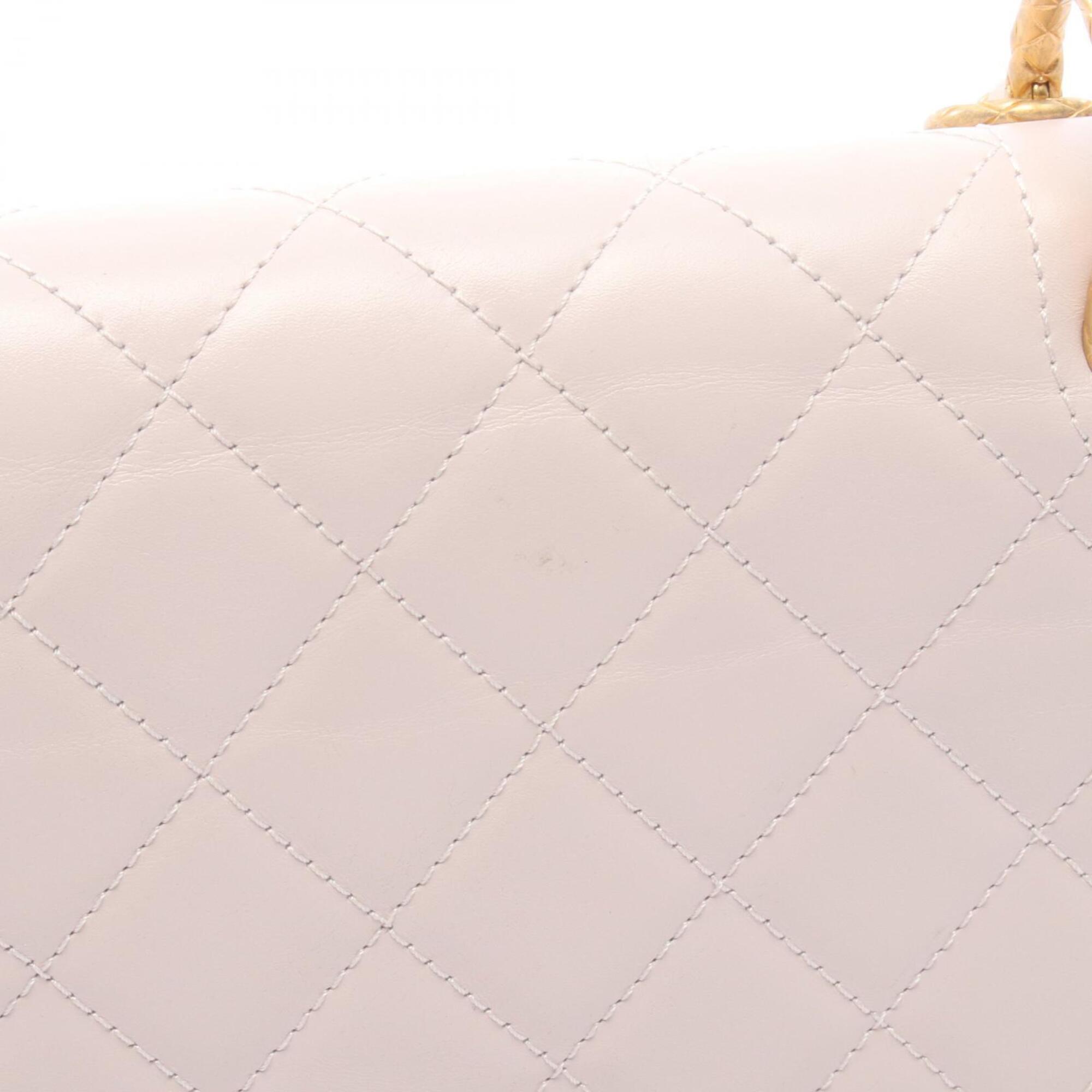 Chanel Matelasse Pink Leather Handbag Shoulder Bag (Pre-Owned)