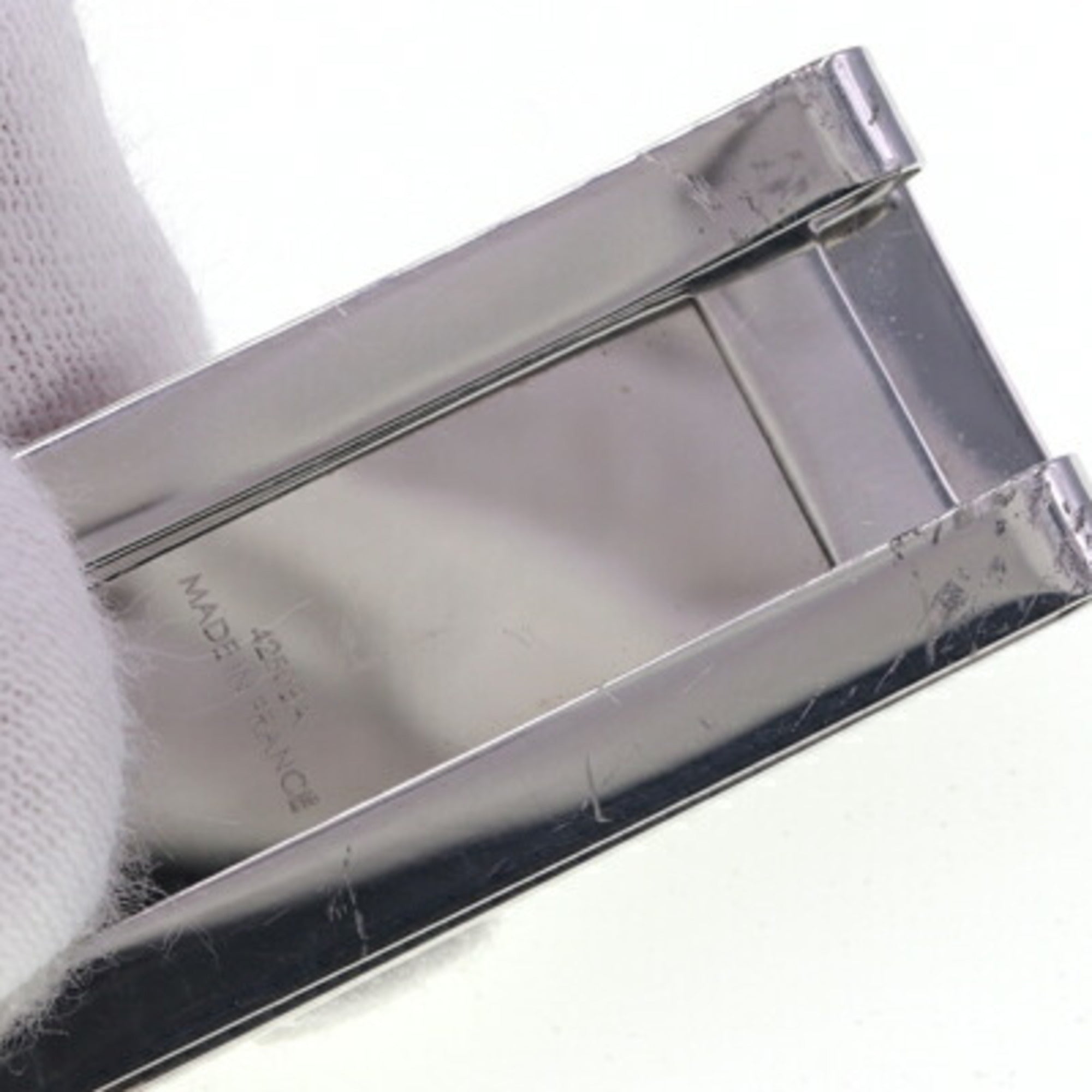 Cartier Santos Silver Black Stainless Steel Money Clip (Pre-Owned)