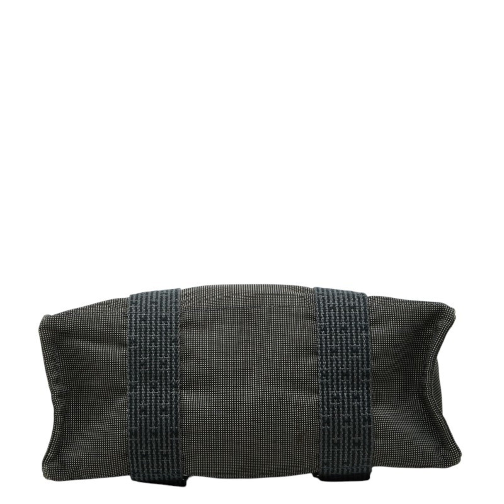 Hermes Gray Canvas Backpack Handbag (Pre-Owned)