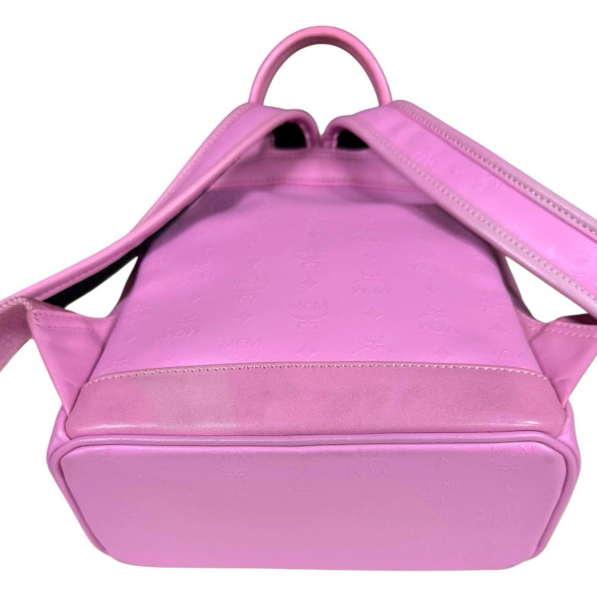 Mcm Visetos Brown Pink Coated Canvas Pvc Backpack Pouch (Pre-Owned)