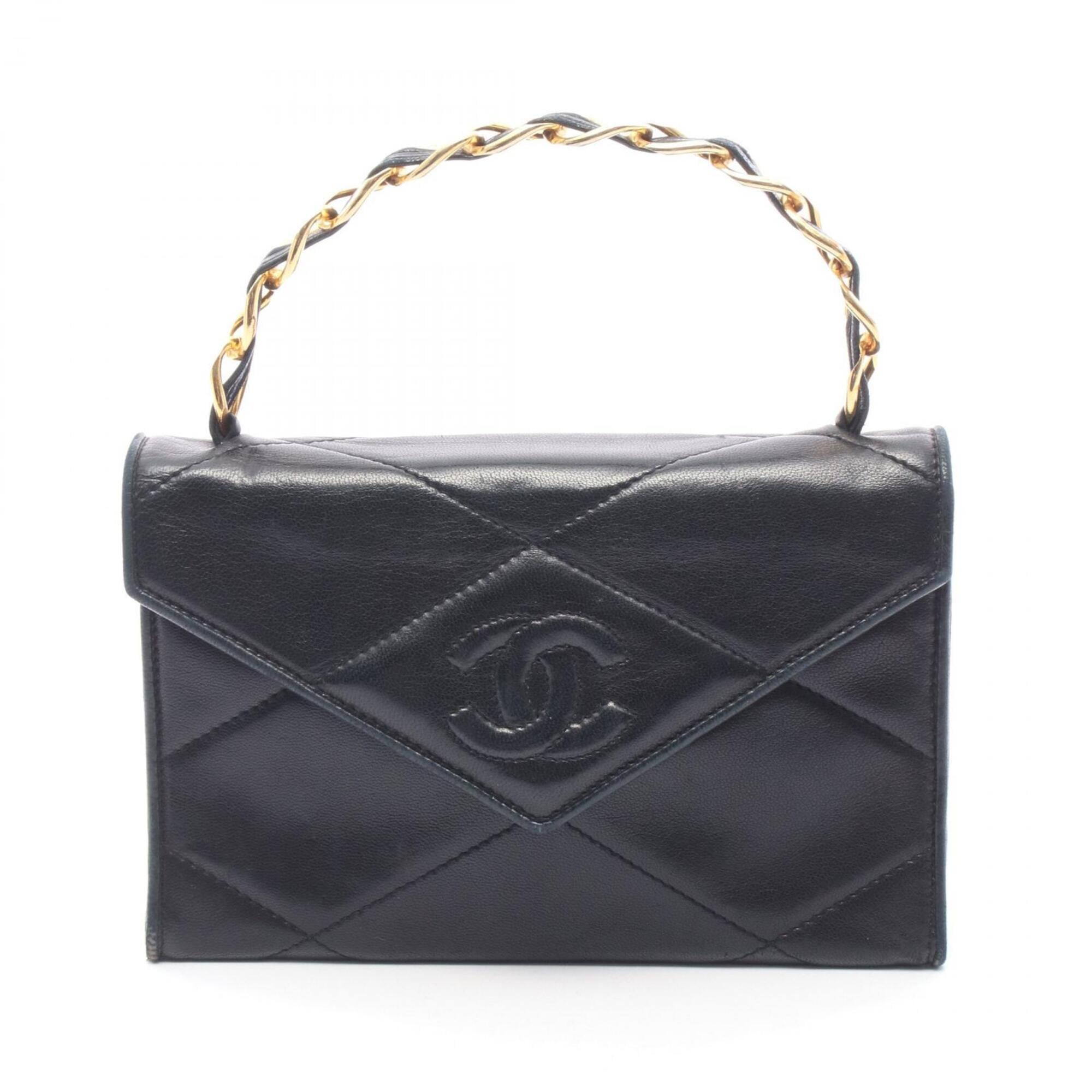 Chanel Black Leather Handbag (Pre-Owned)