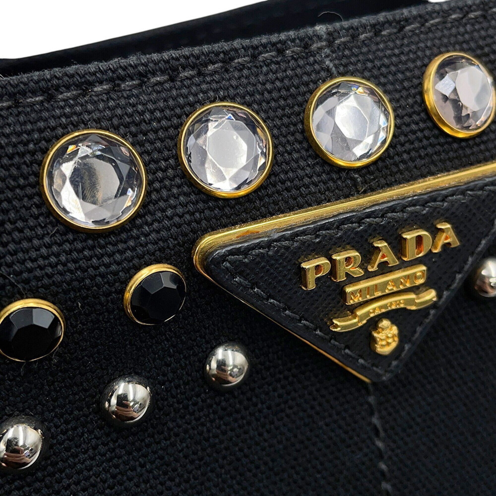 Prada Black Canvas Tote Bag (Pre-Owned)